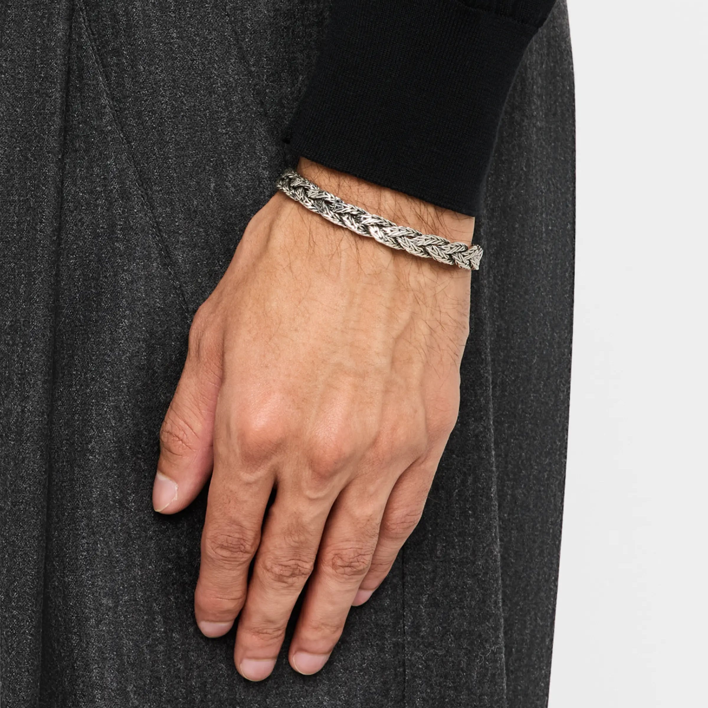 Braided Sterling Bracelet 10cm