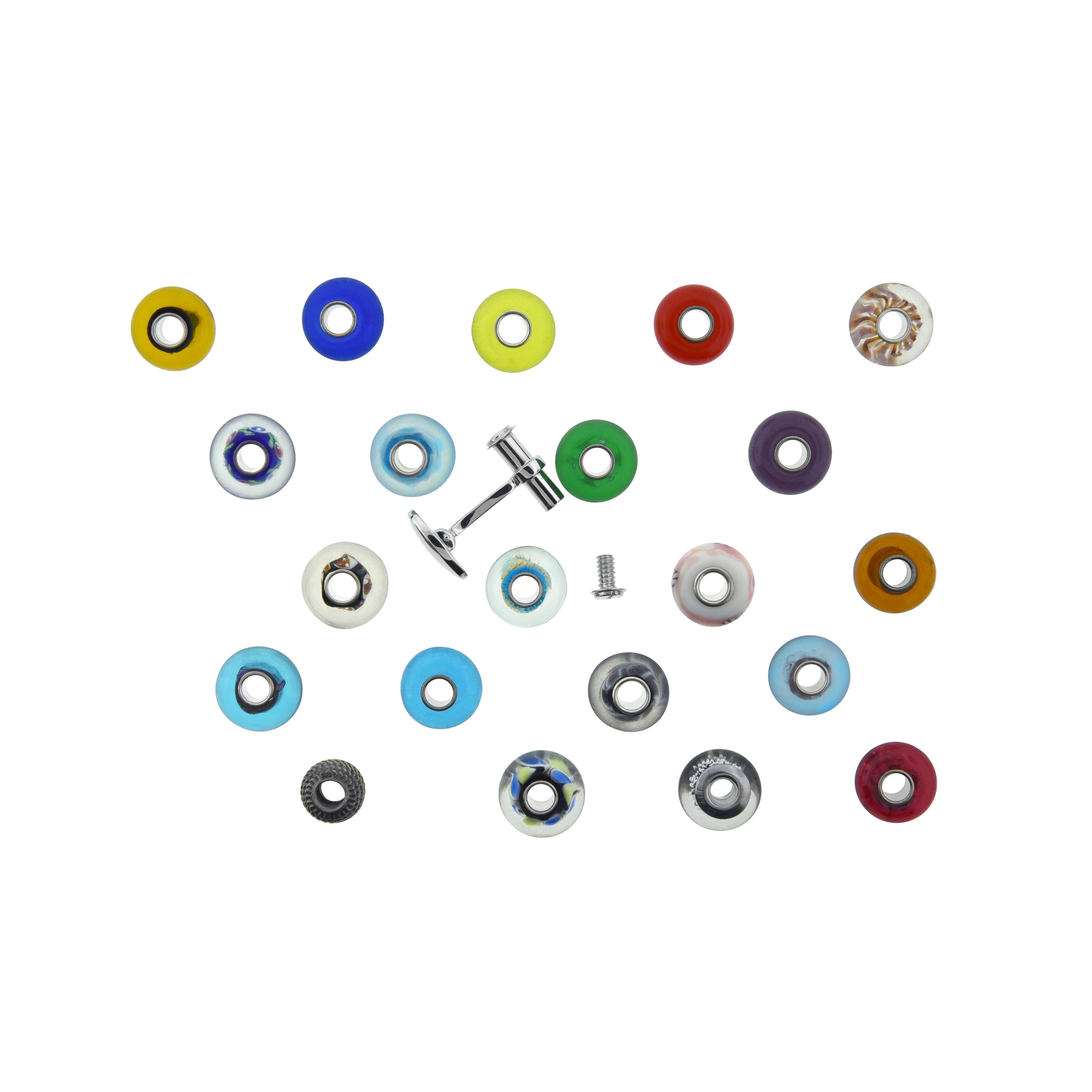 Murano Glass Bead Sterling Silver Cufflinks I Jan Leslie