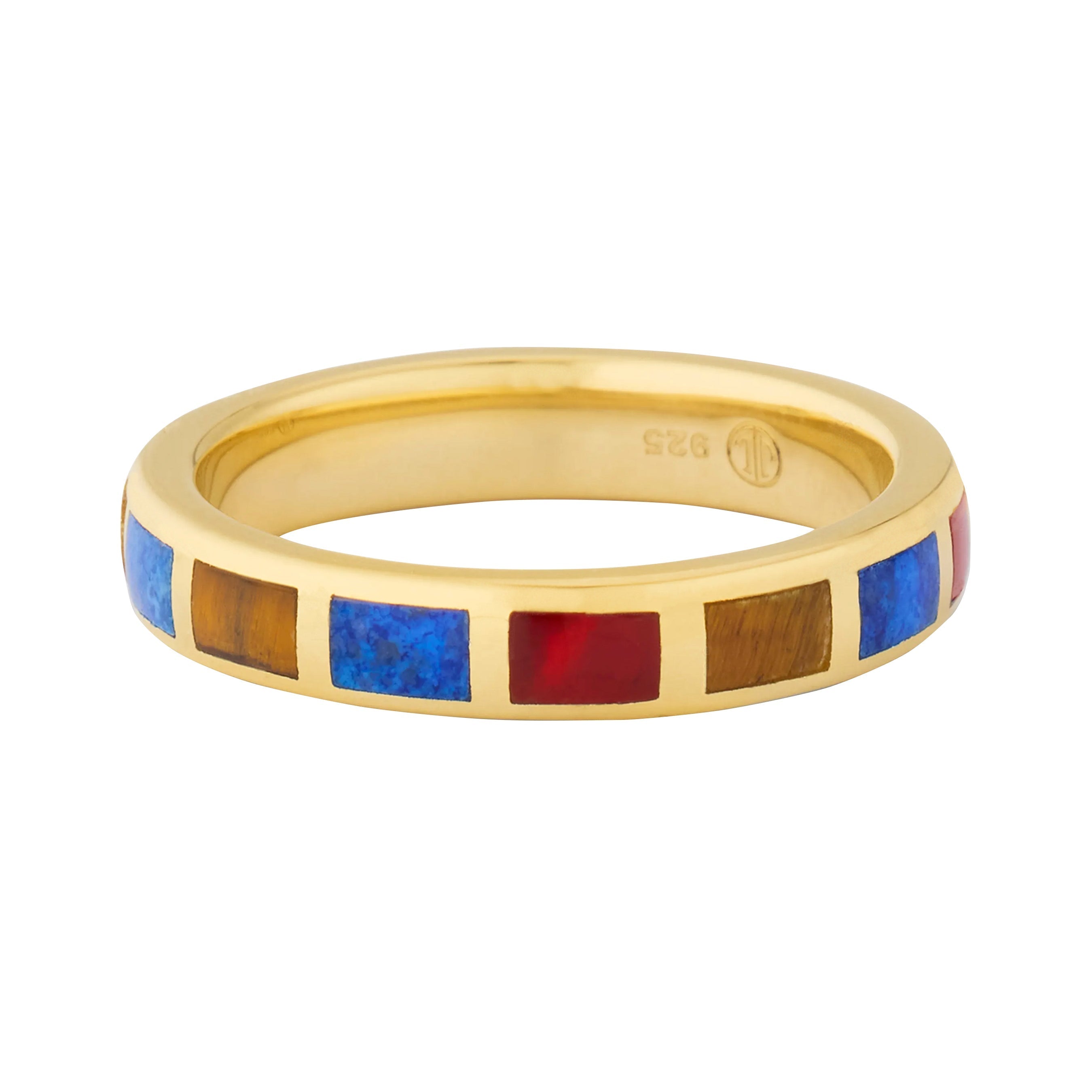 Dash Gemstone Gold Vermeil Sterling Stackable Ring