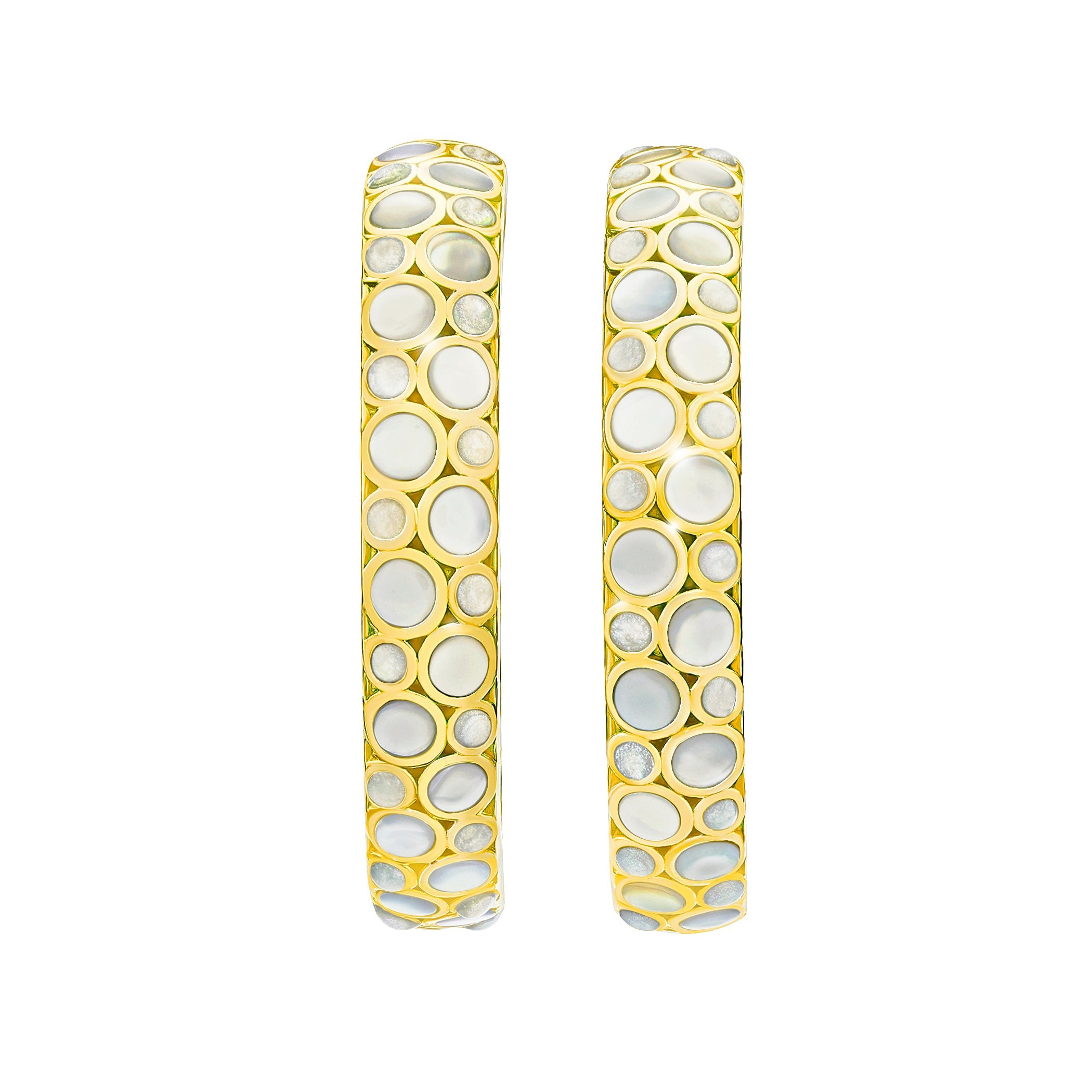 Bubble Hoop Gold Vermeil Sterling Earrings