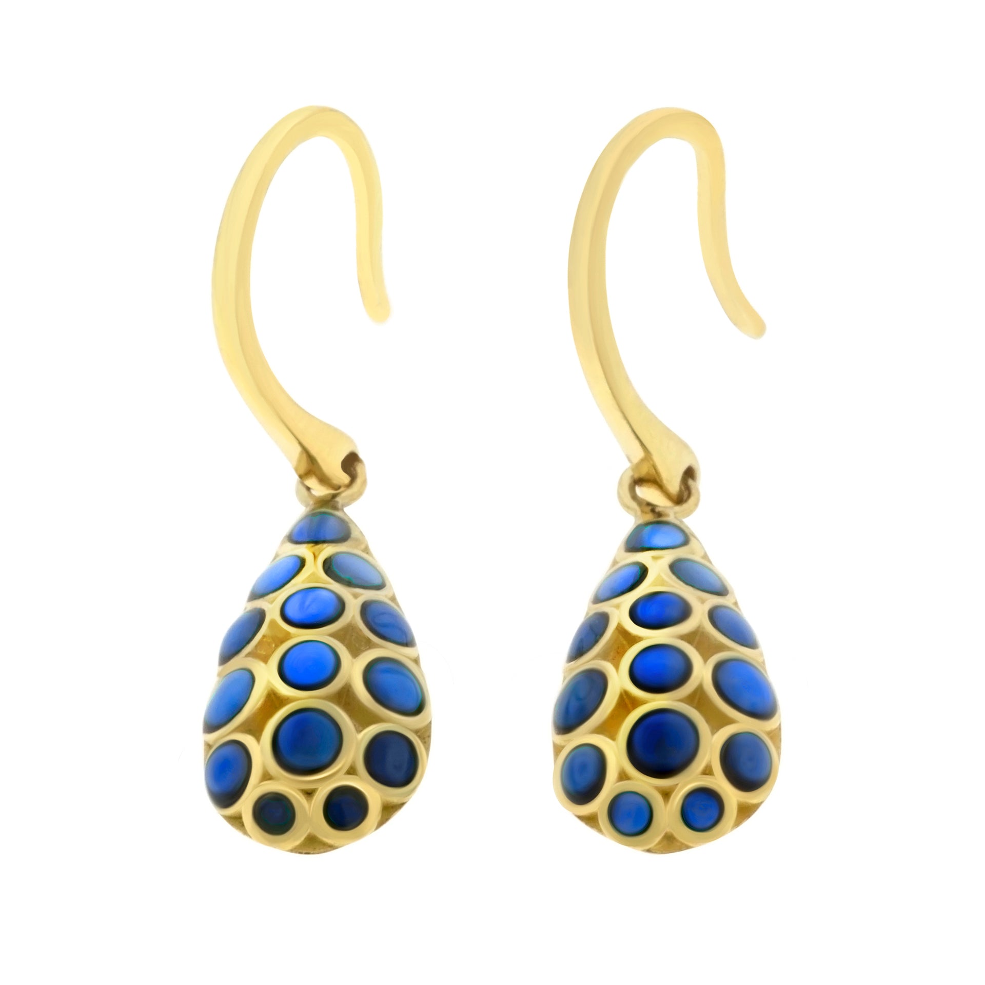 Bubble Teardrop Gold Vermeil Sterling Earrings