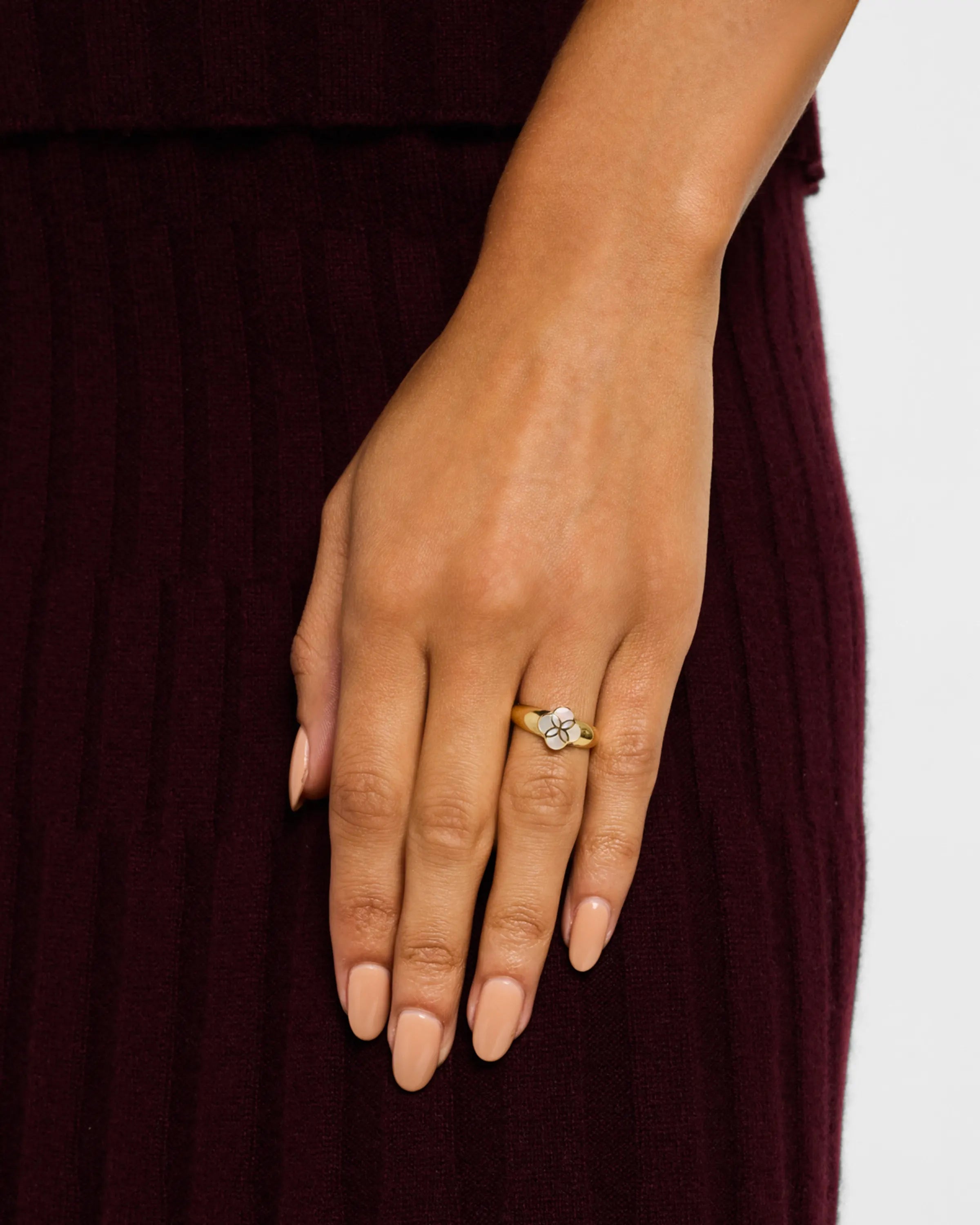 Petal Tapered Gold Vermeil Sterling Ring