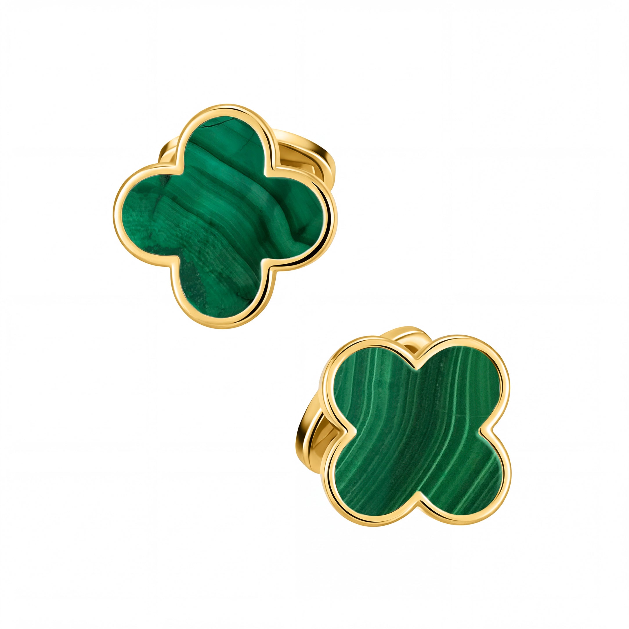 Four Leaf Clover 18K Gold Vermeil Sterling Cufflinks