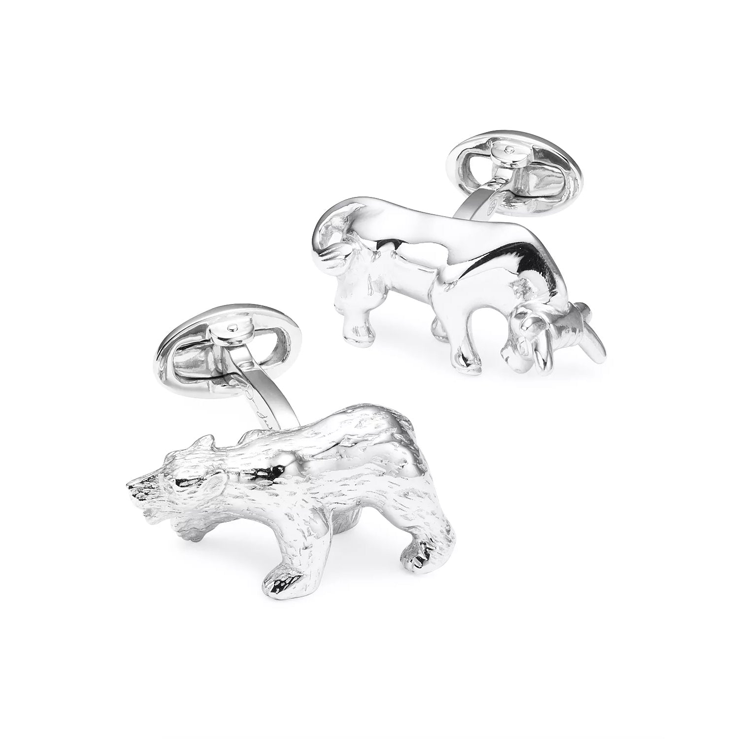 Bull & Bear Market Sterling Cufflinks