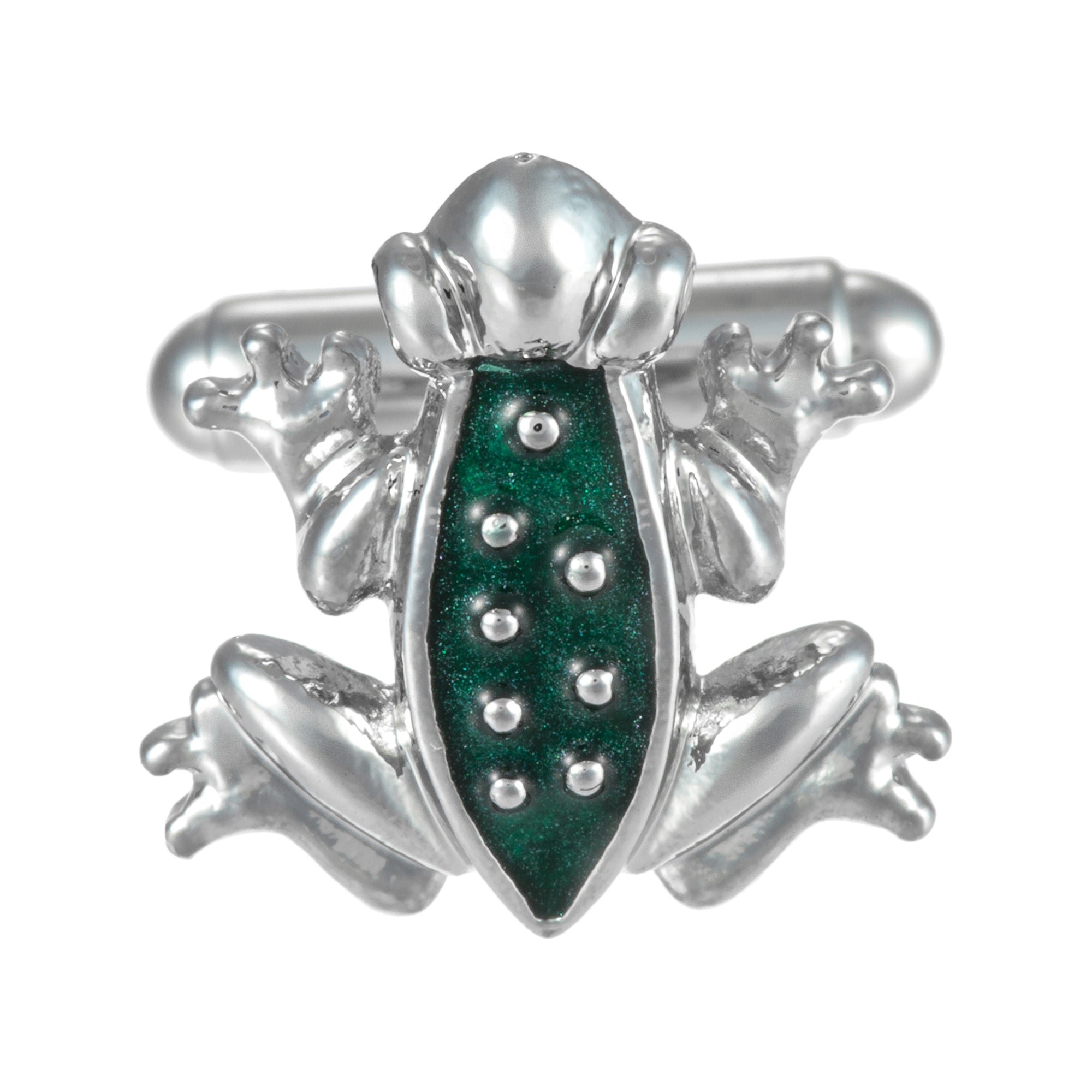 Green or Blue Frog Cufflinks