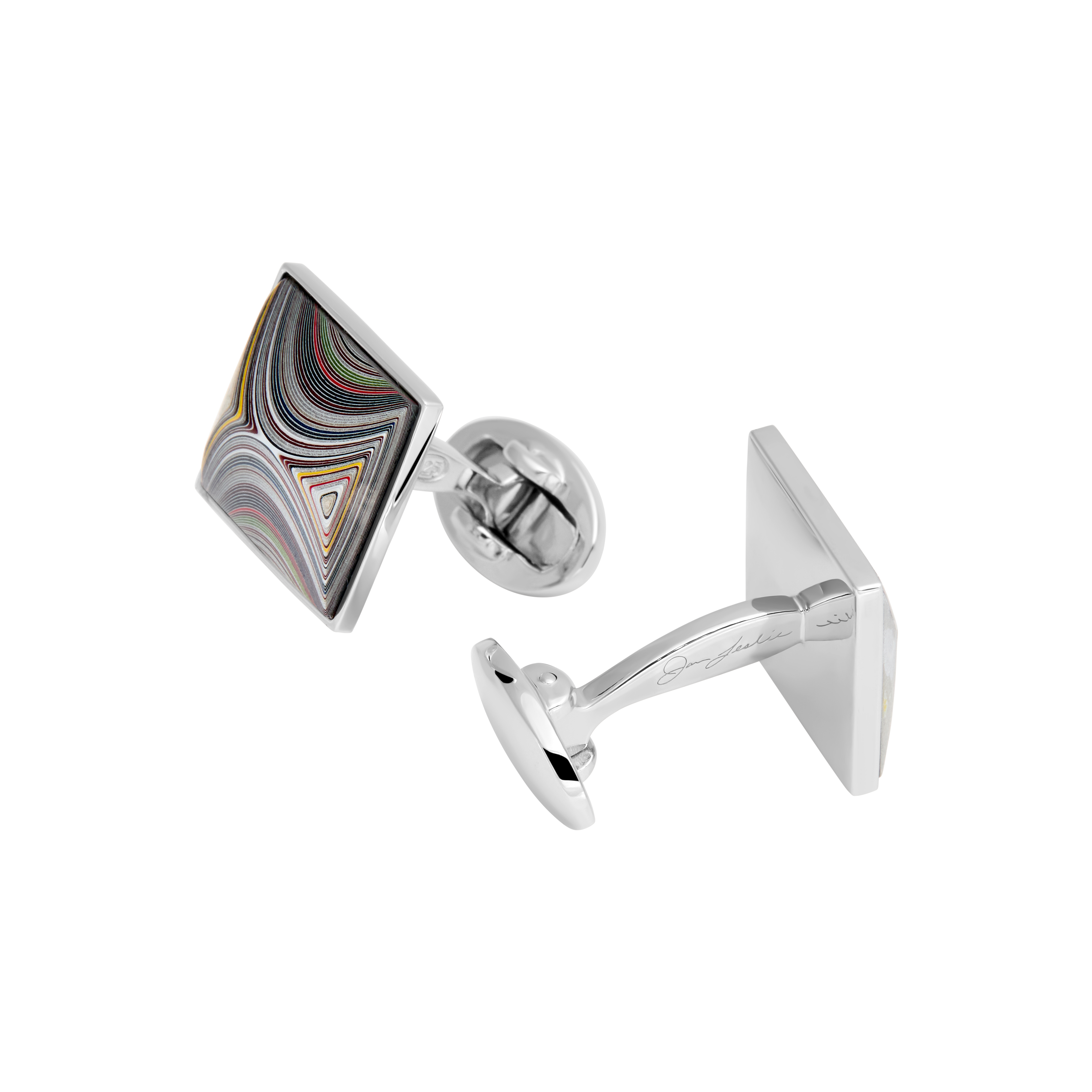 Corvette Fordite Sterling Cufflinks