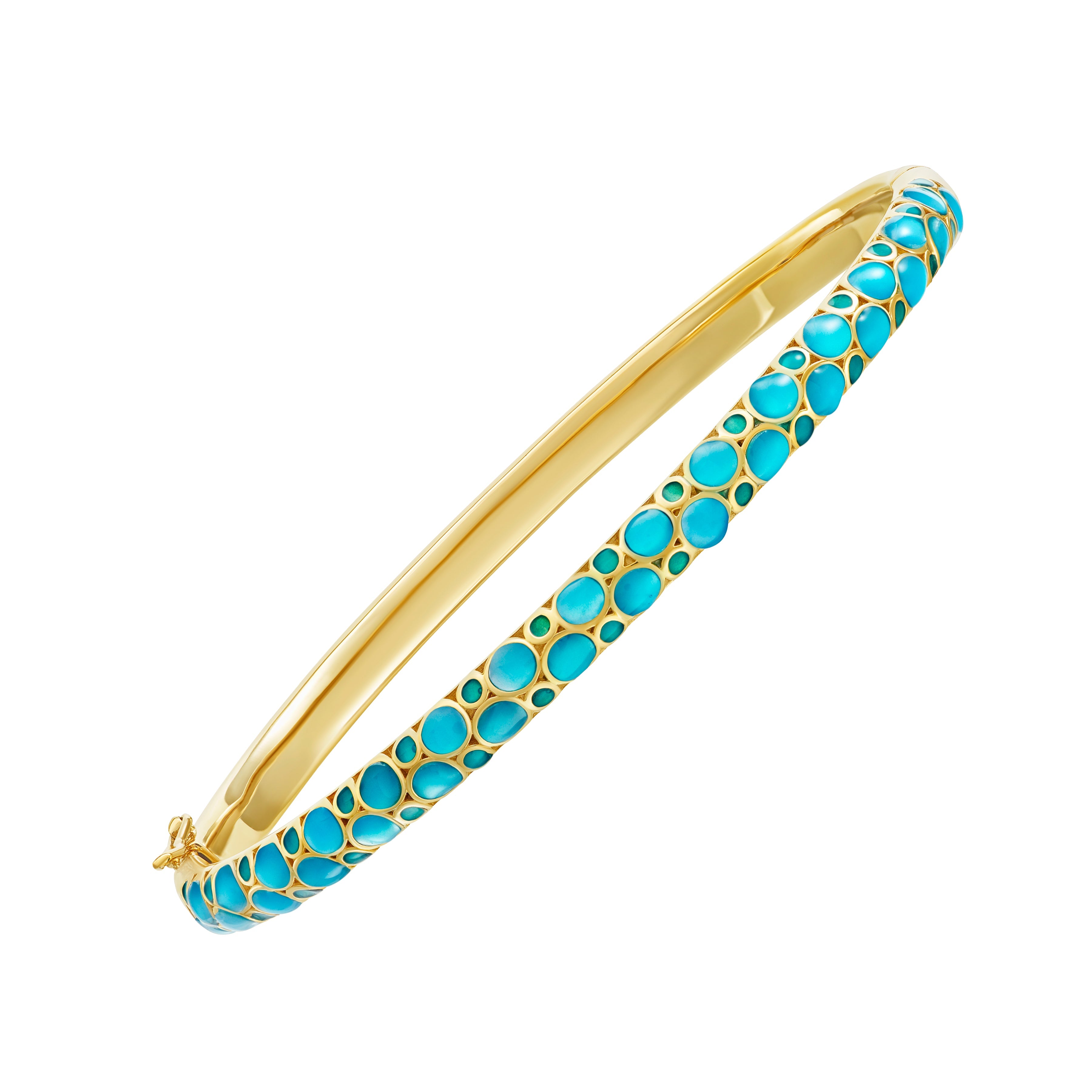 Bubble Mother of Pearl Gold Vermeil Sterling Bangle