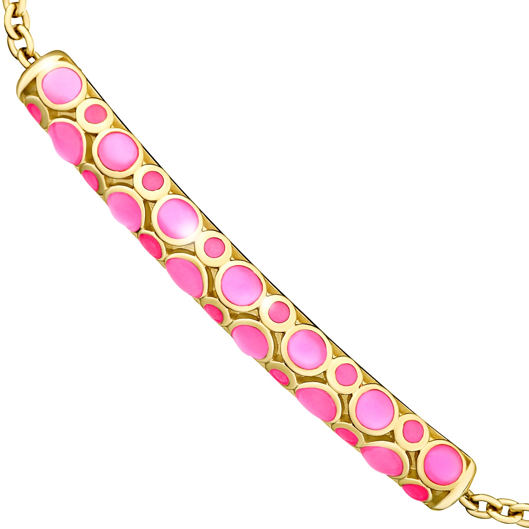 Bubble Bar Gold Vermail Chain Bracelet