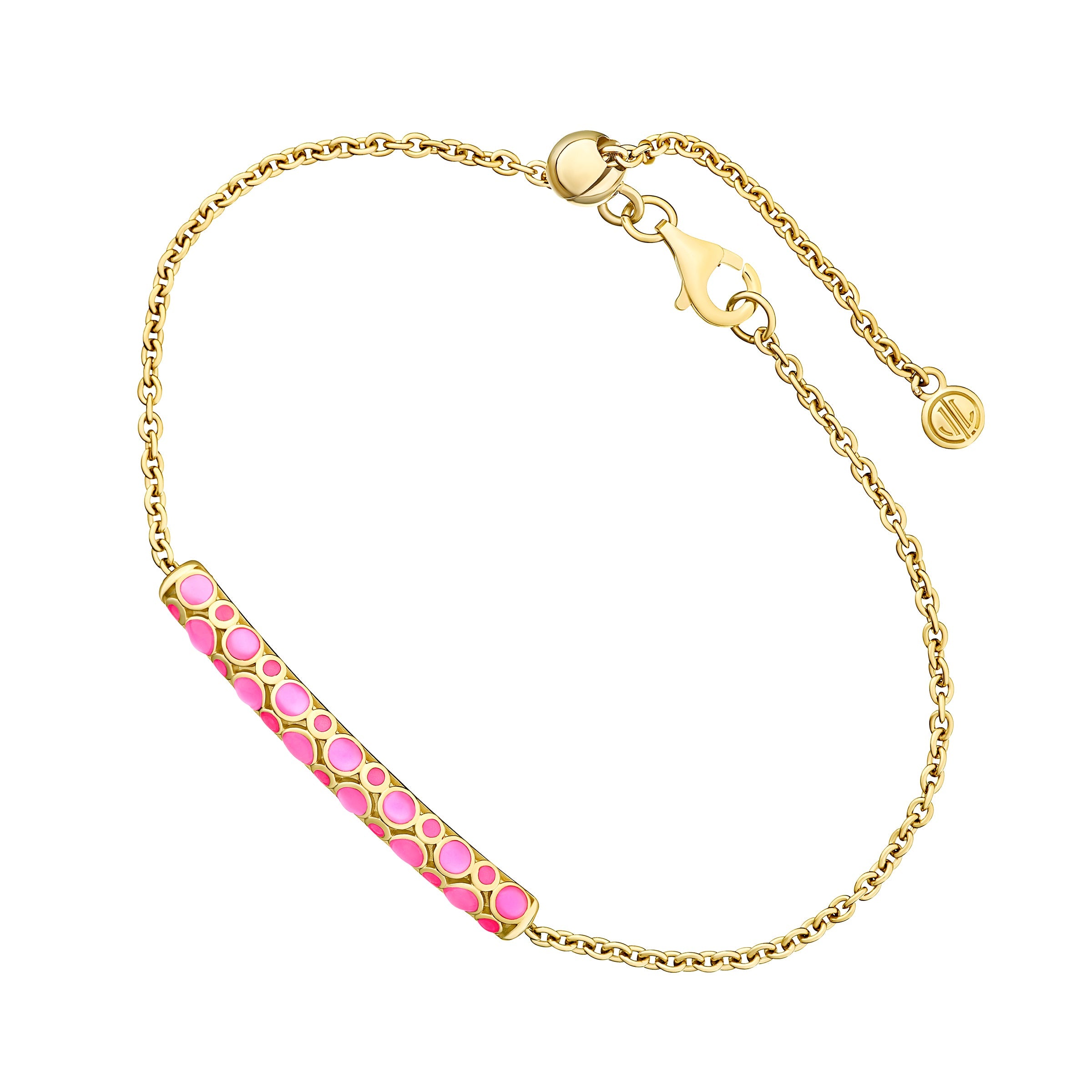 Bubble Bar Gold Vermail Chain Bracelet