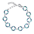 Dash All Around Circle Gemstone Sterling Chain Bracelet