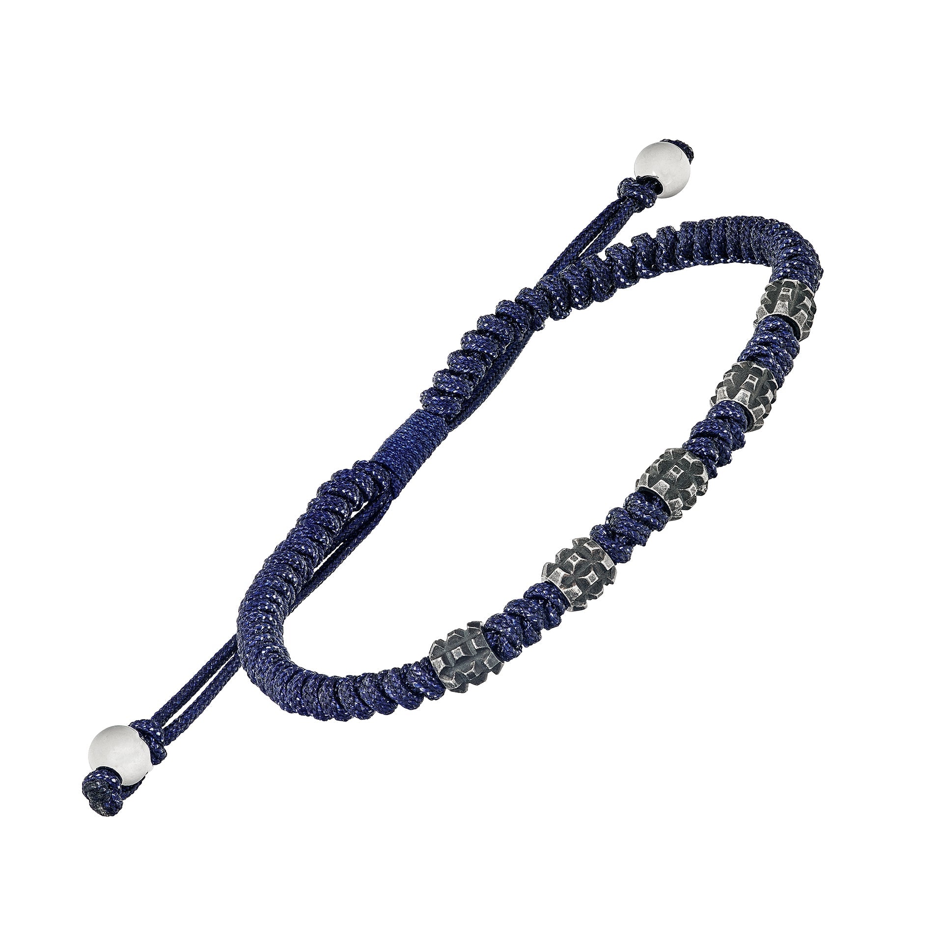 Stainless Steel and Nylon Pull Cord Bracelet