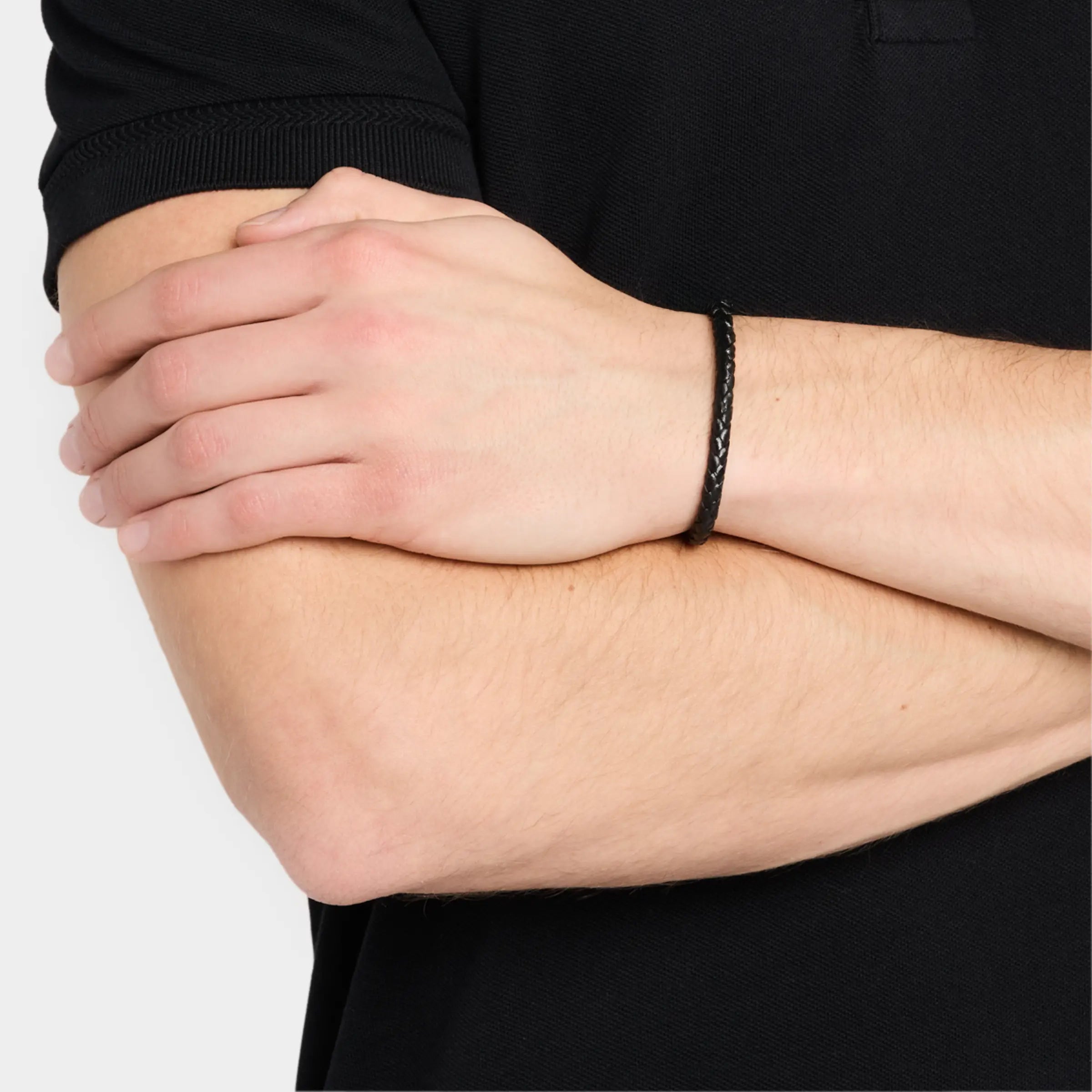 Flexible Braided Leather Bracelet