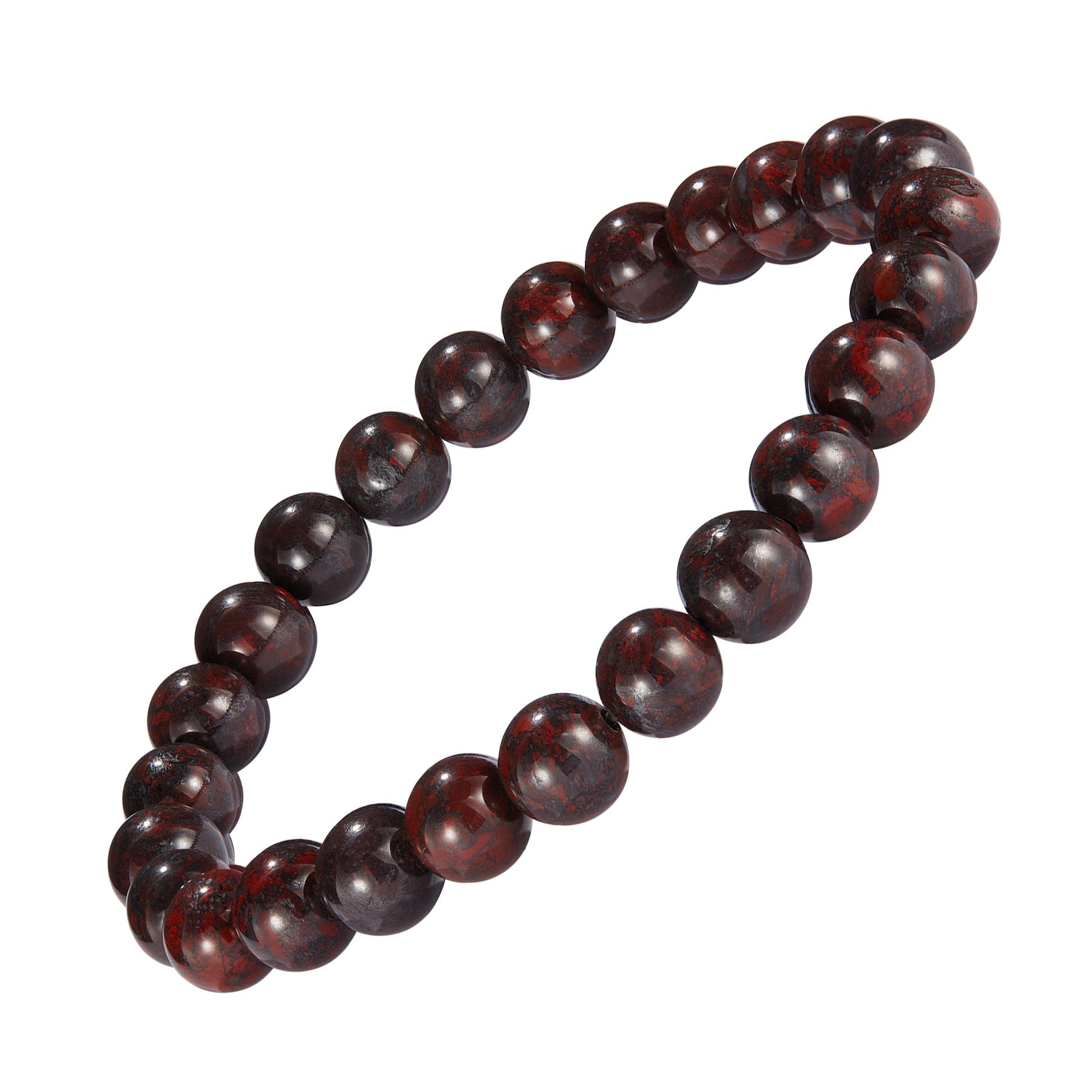 8mm Semiprecious Gemstone Bead Elastic Bracelet