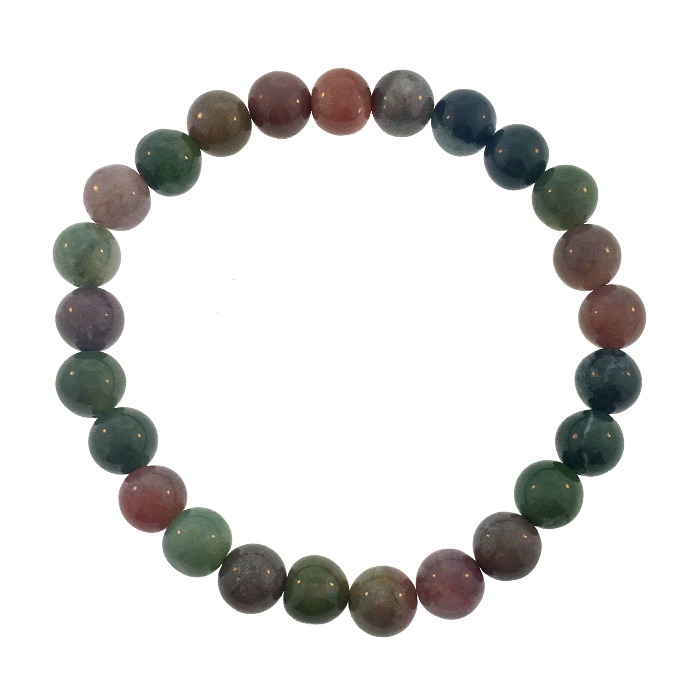 8mm Semiprecious Gemstone Bead Elastic Bracelet