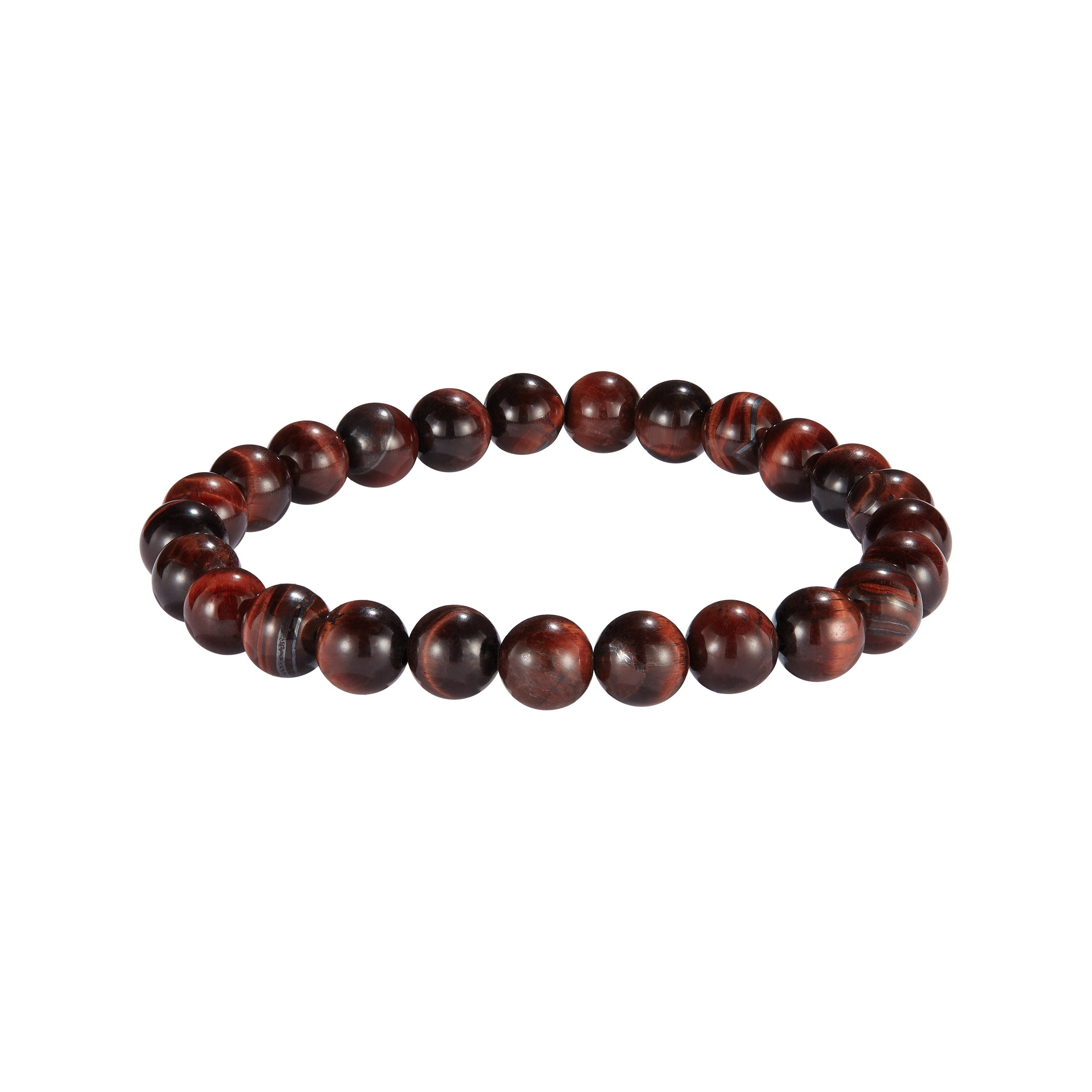 8mm Semiprecious Gemstone Bead Elastic Bracelet