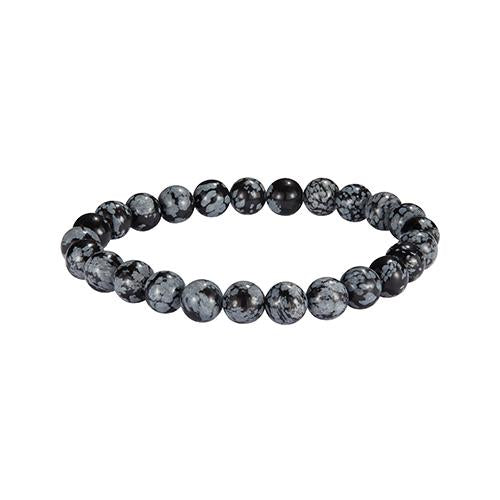 8mm Semiprecious Gemstone Bead Elastic Bracelet