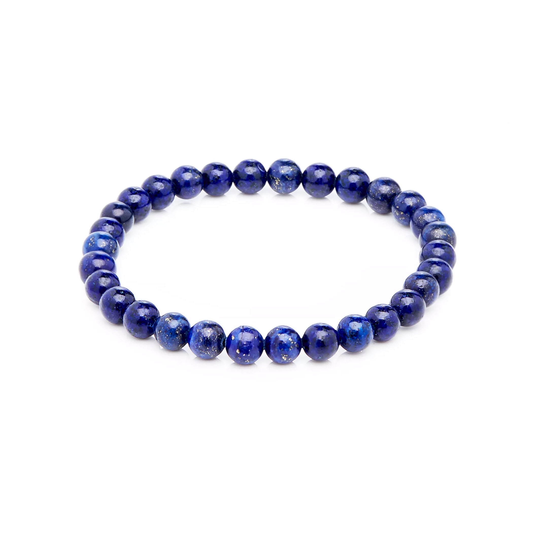 6mm Semiprecious Gemstone Bead Elastic Bracelet
