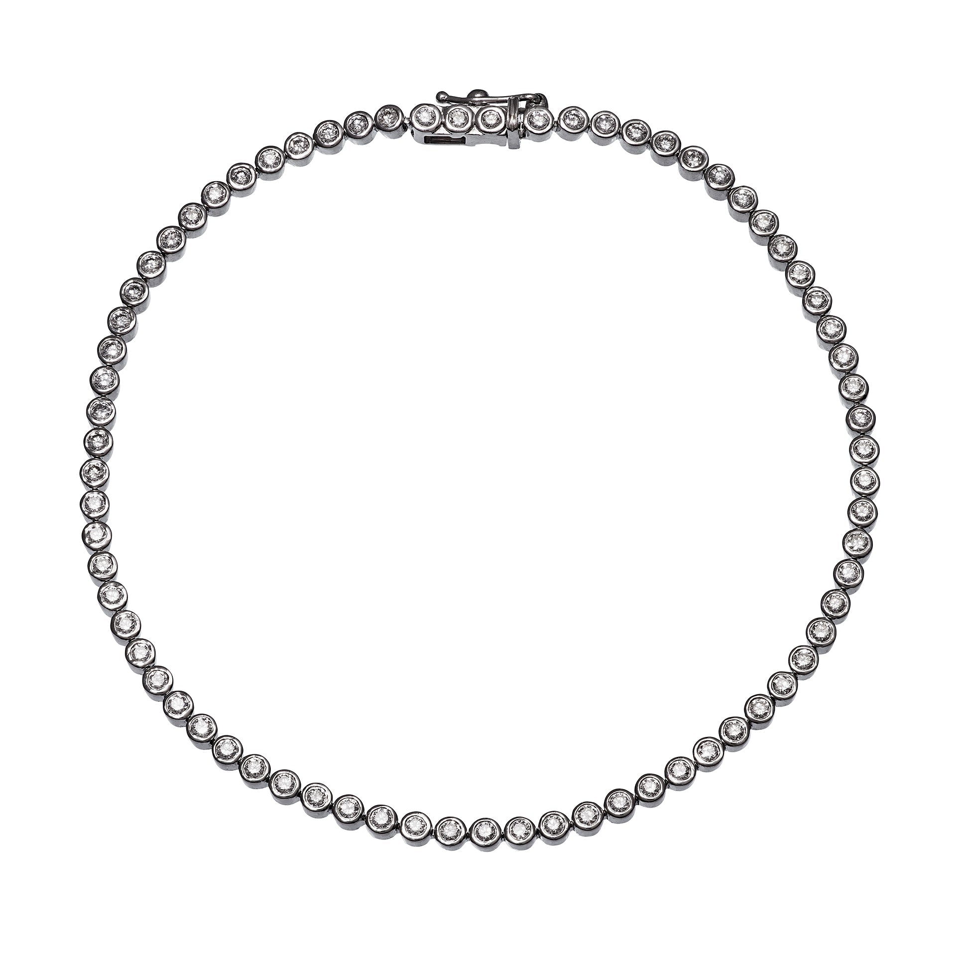 Diamond Tennis Bracelet 18K White Gold, and Yellow gold