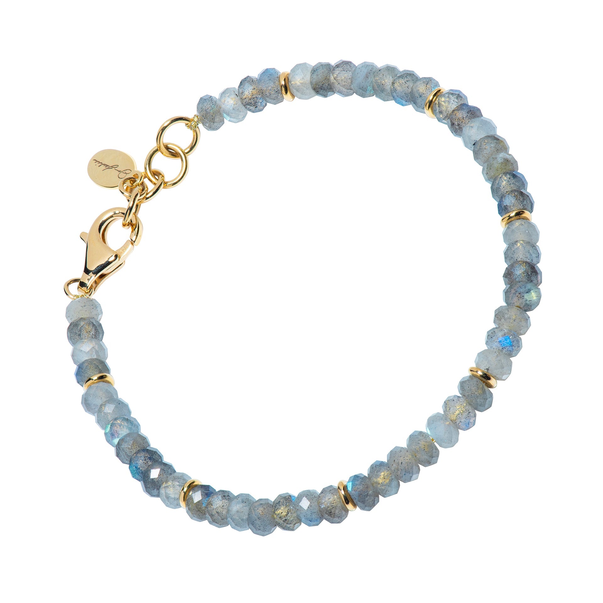 Labradorite 18K Gold Bracelet