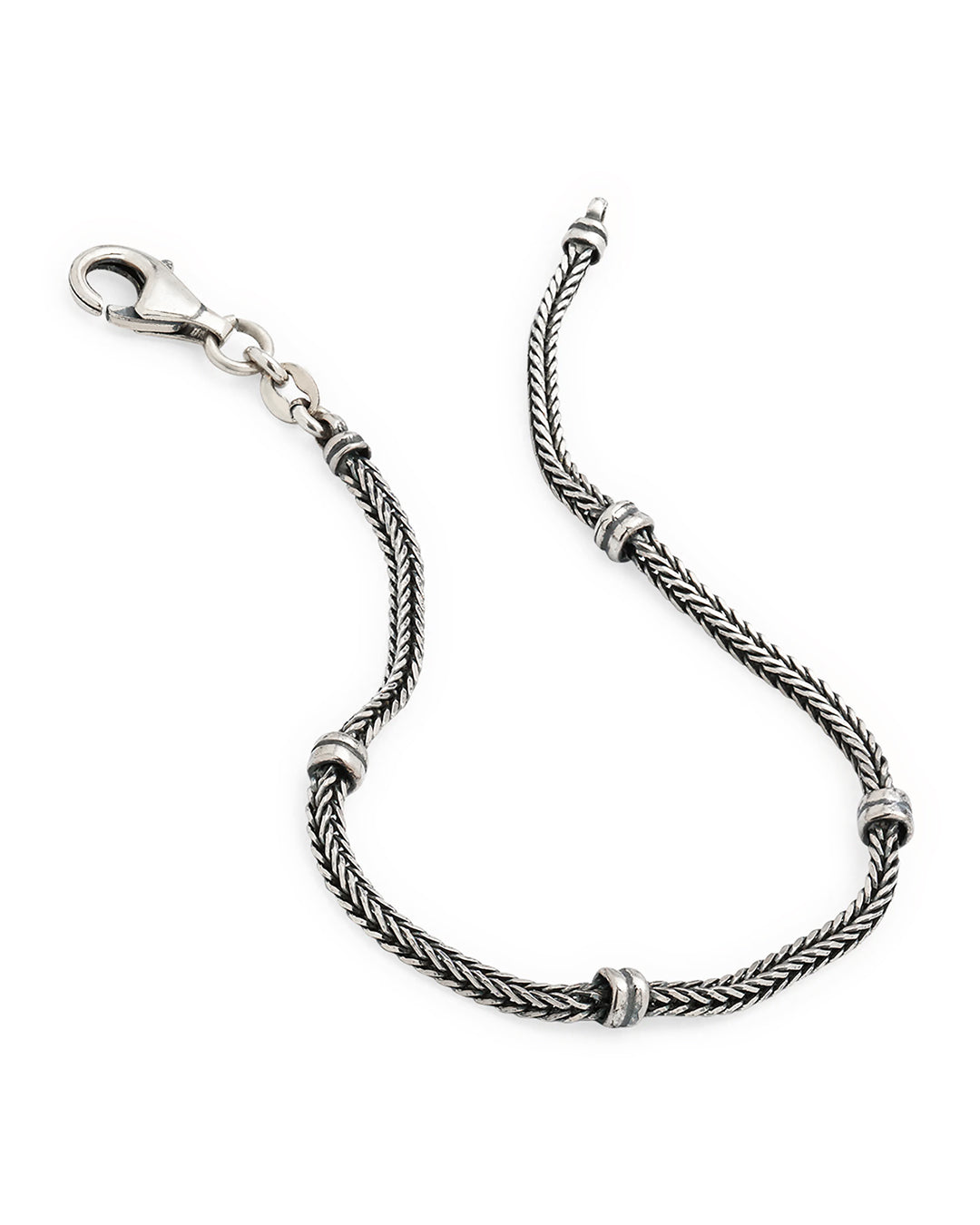 Men's Sterling Silver Herringbone Bracelet I Jan Leslie Cufflinks and Accessories. 