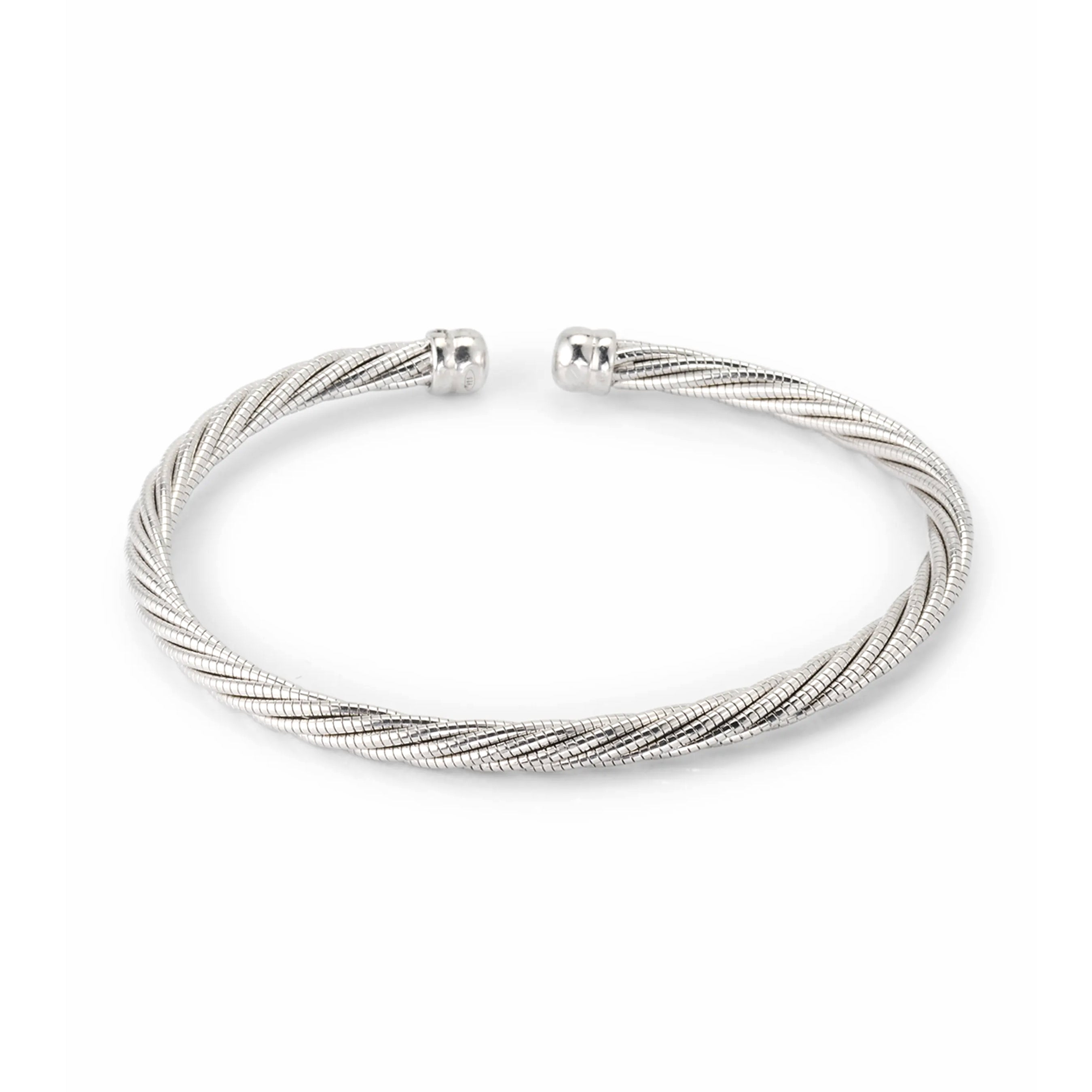 Twisted Sterling Cable Cuff