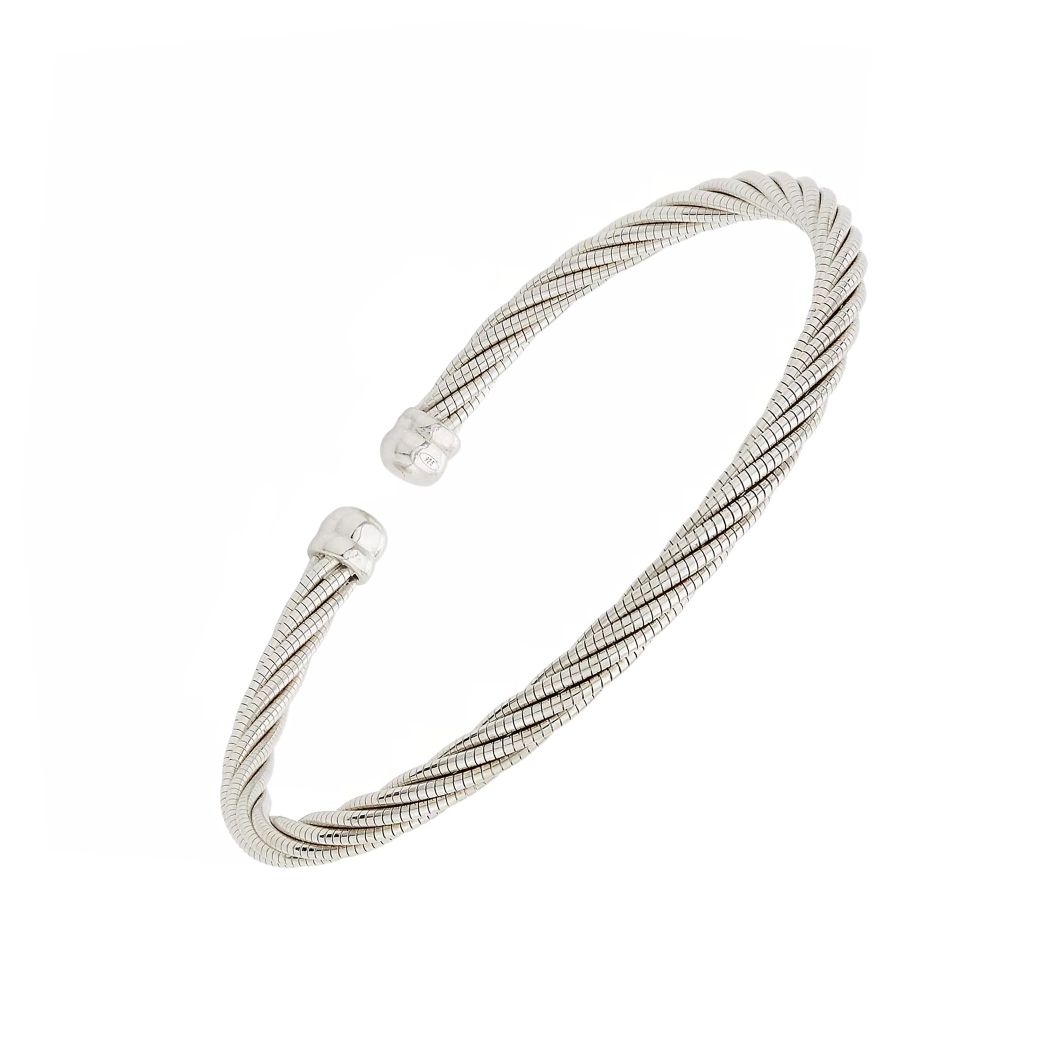 Twisted Sterling Cable Cuff