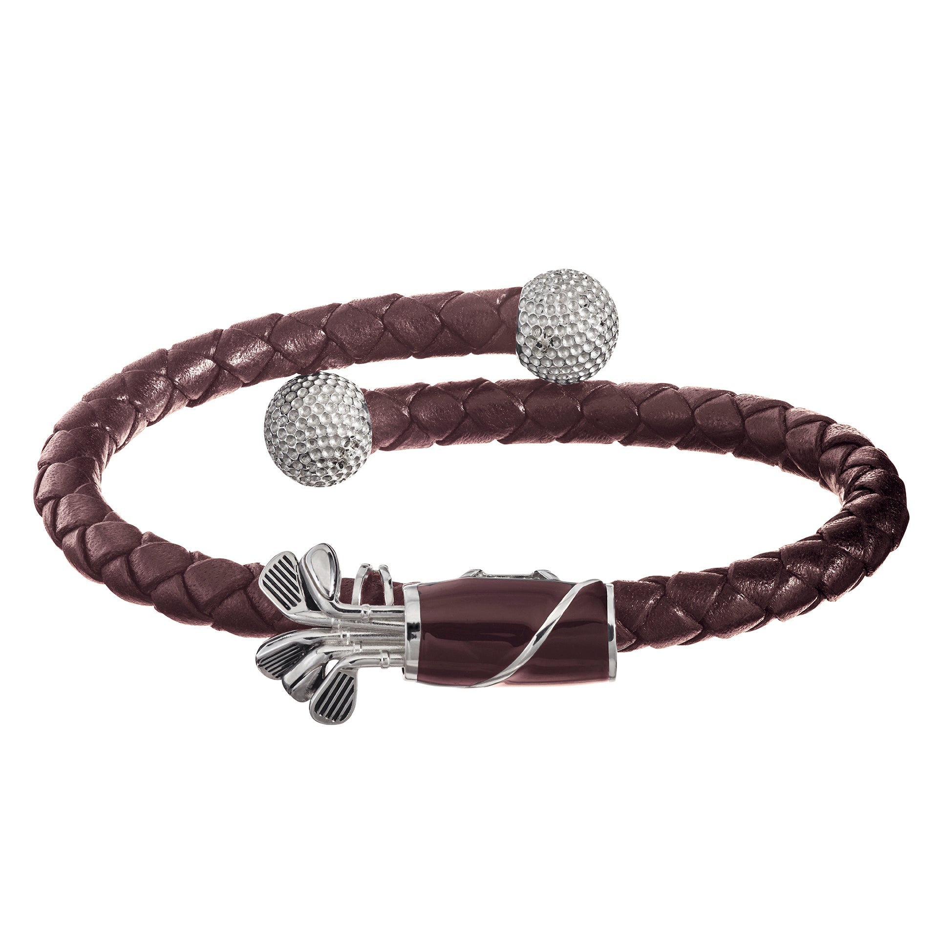 Enamel Golf Bag Sterling Spring Bracelet