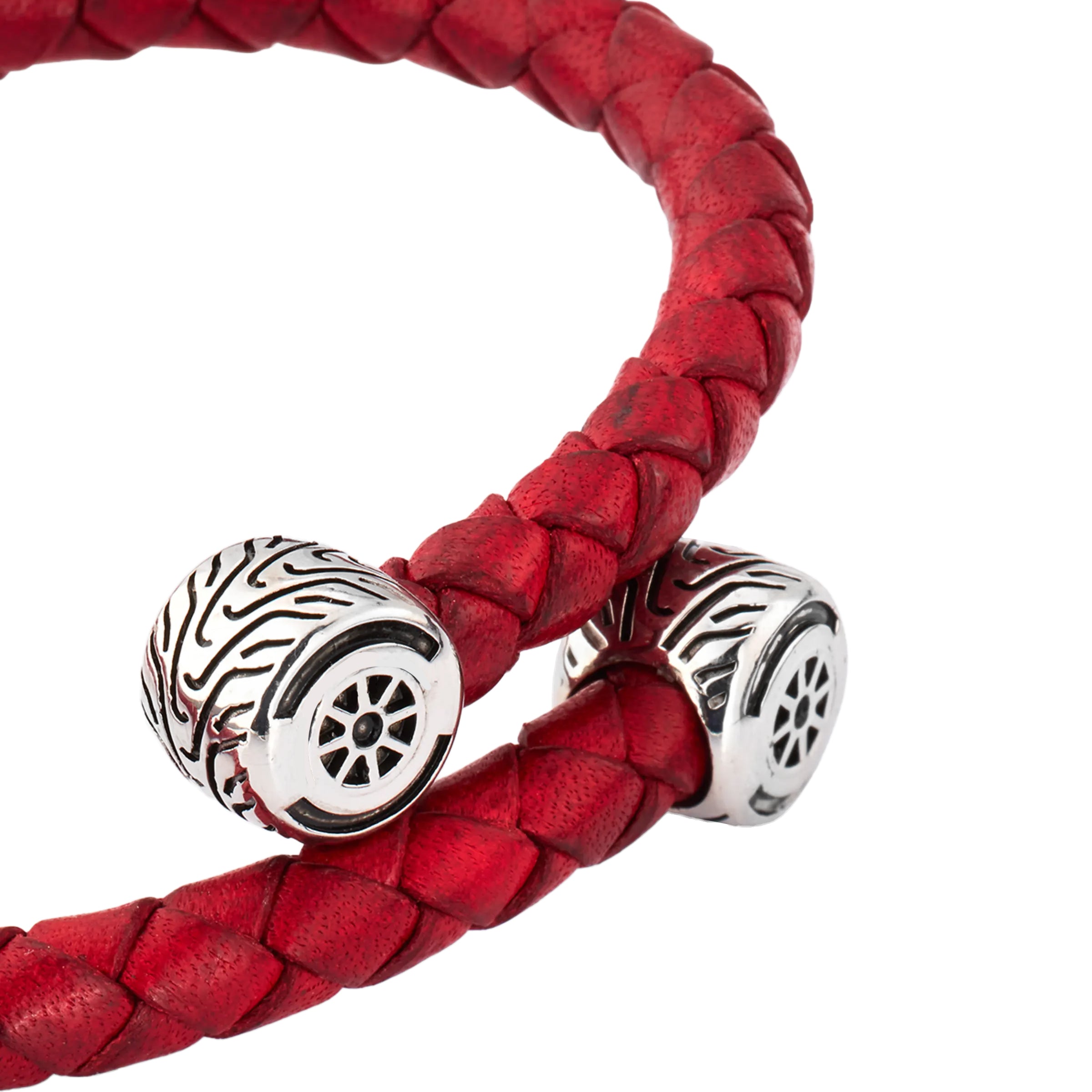 Race Car Leather Bracelet Spring Fit