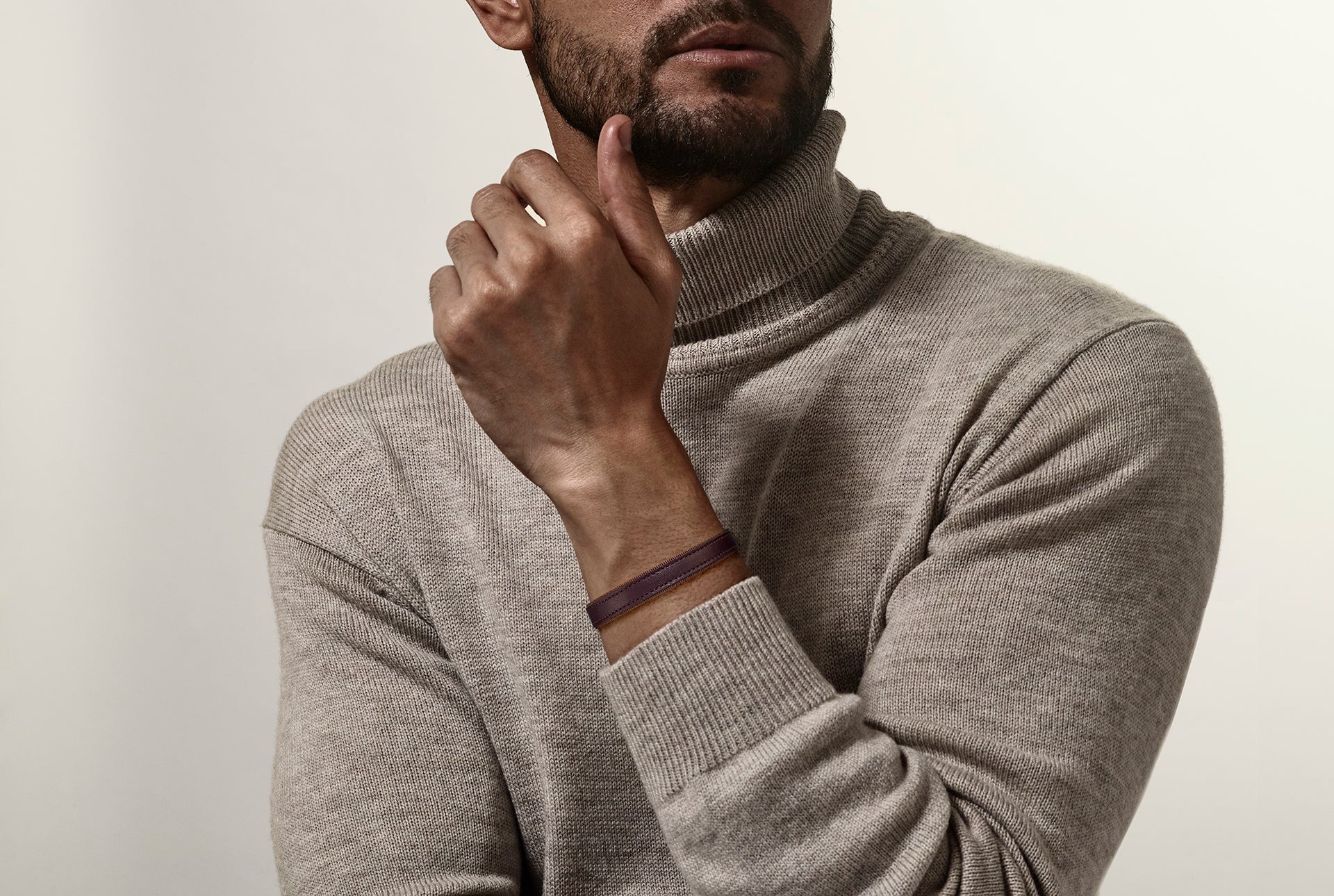 Leather and Nylon Bracelet