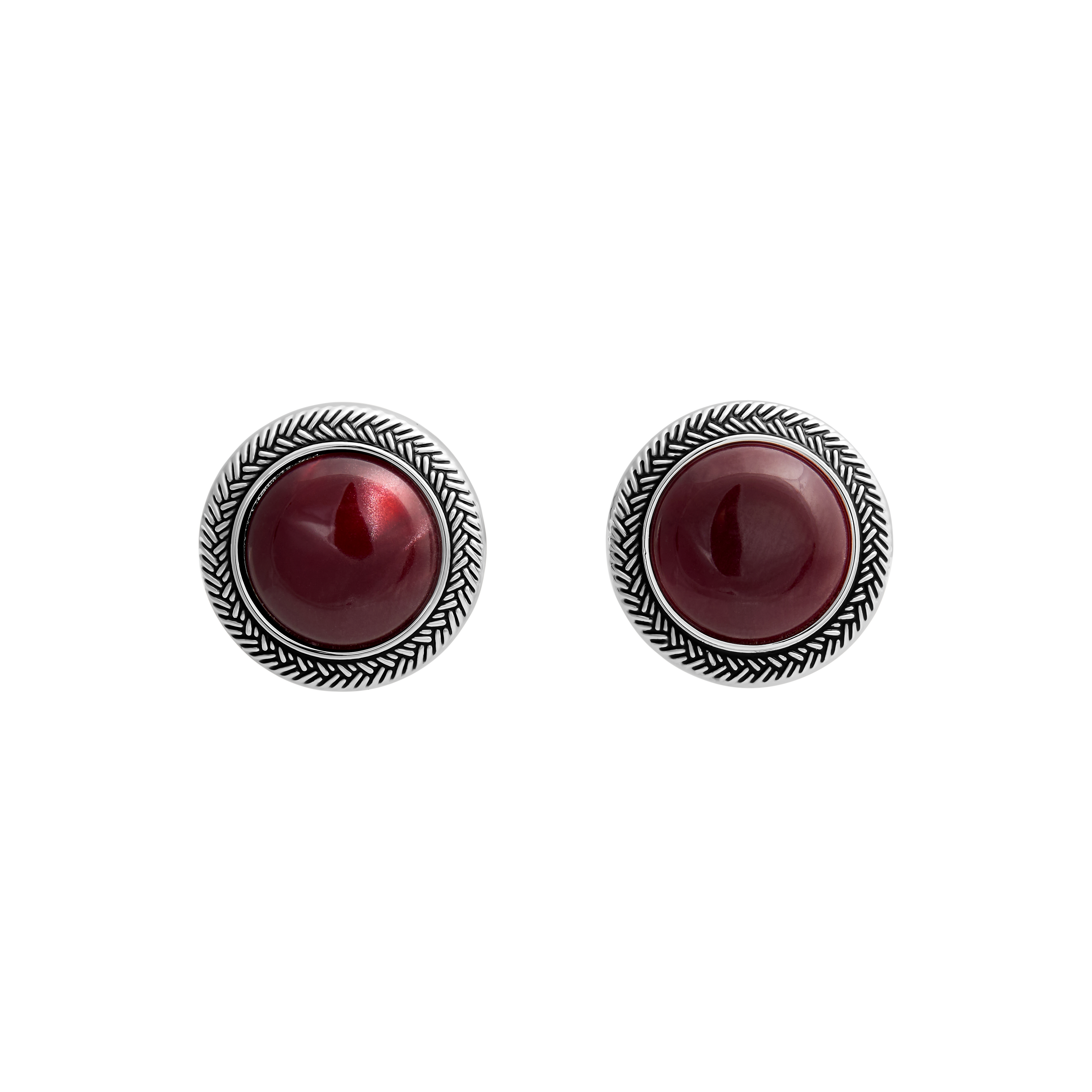 Braided Gemstone Cufflinks