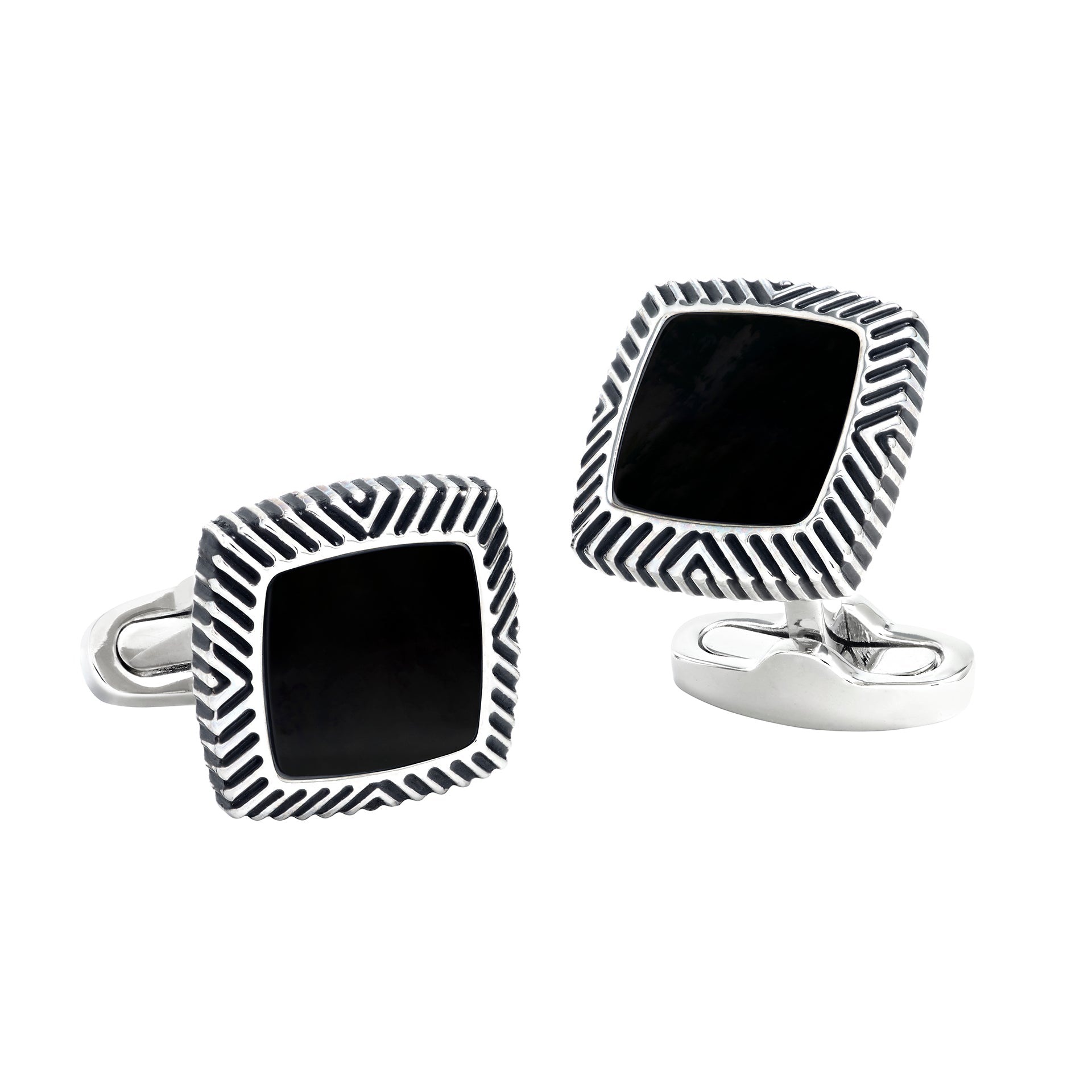 Soft Square Gemstone Cufflinks