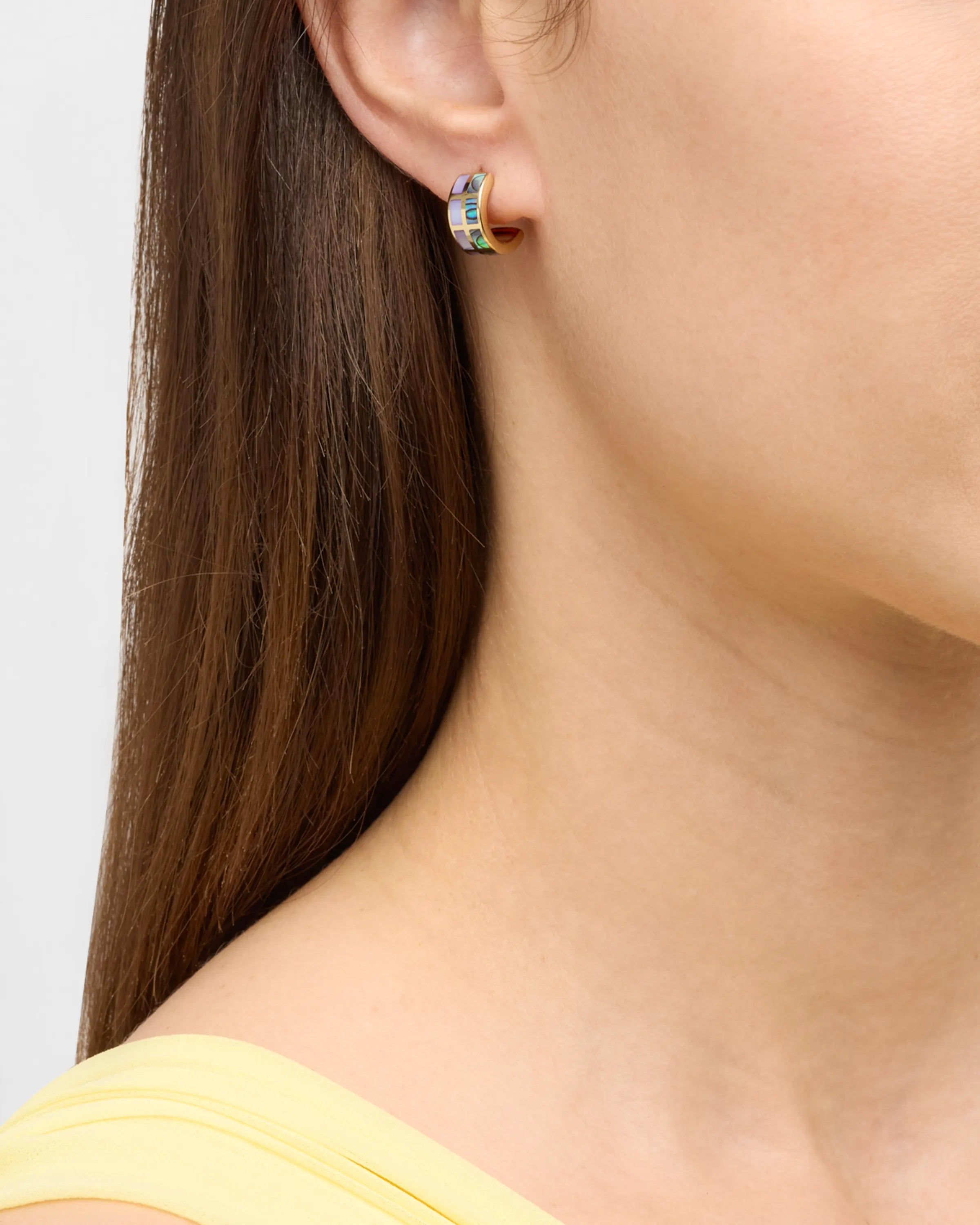 Dash Multicolor Sterling Huggie Earrings