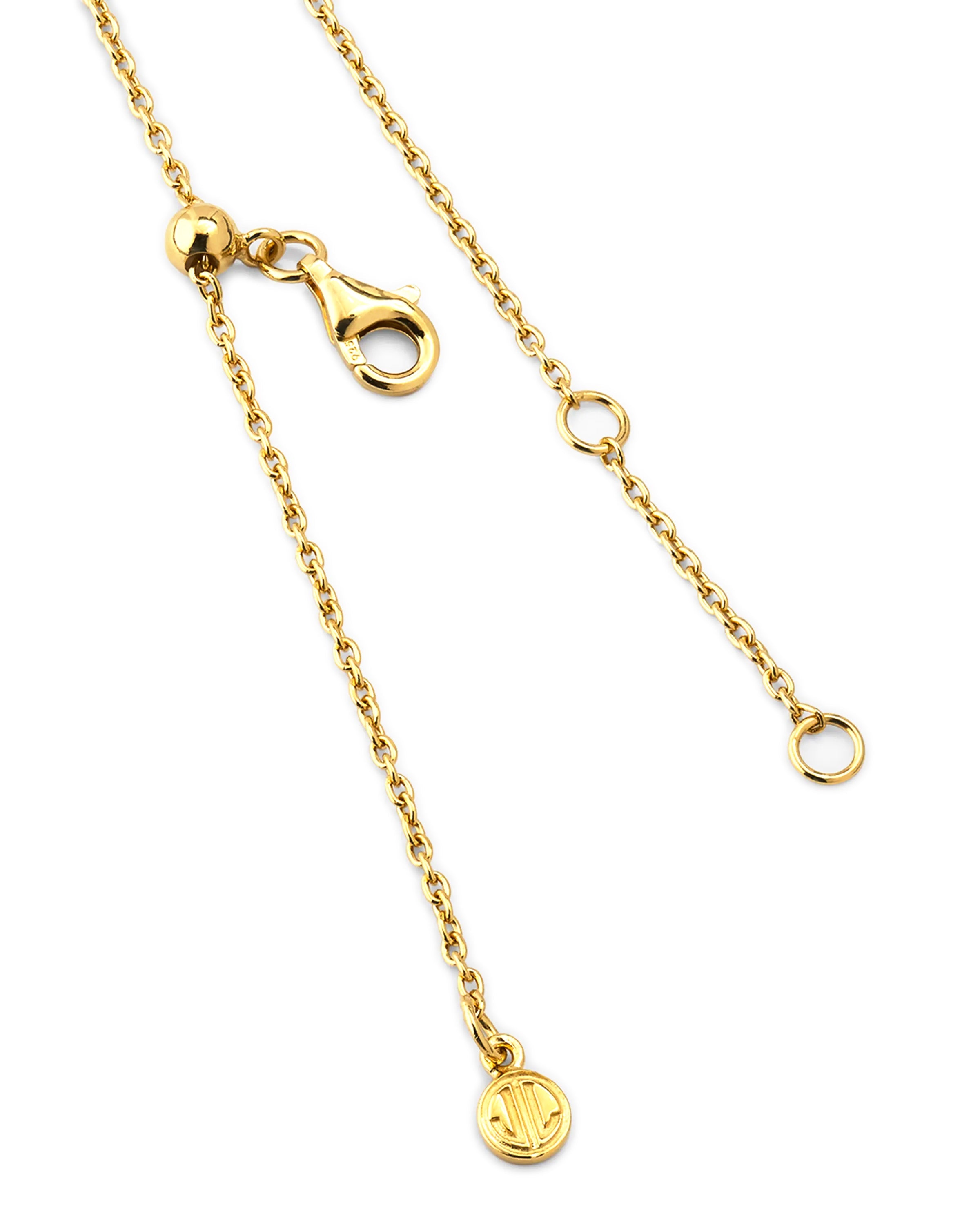 Dash Circle Triple Station Gold Vermeil Sterling Necklace