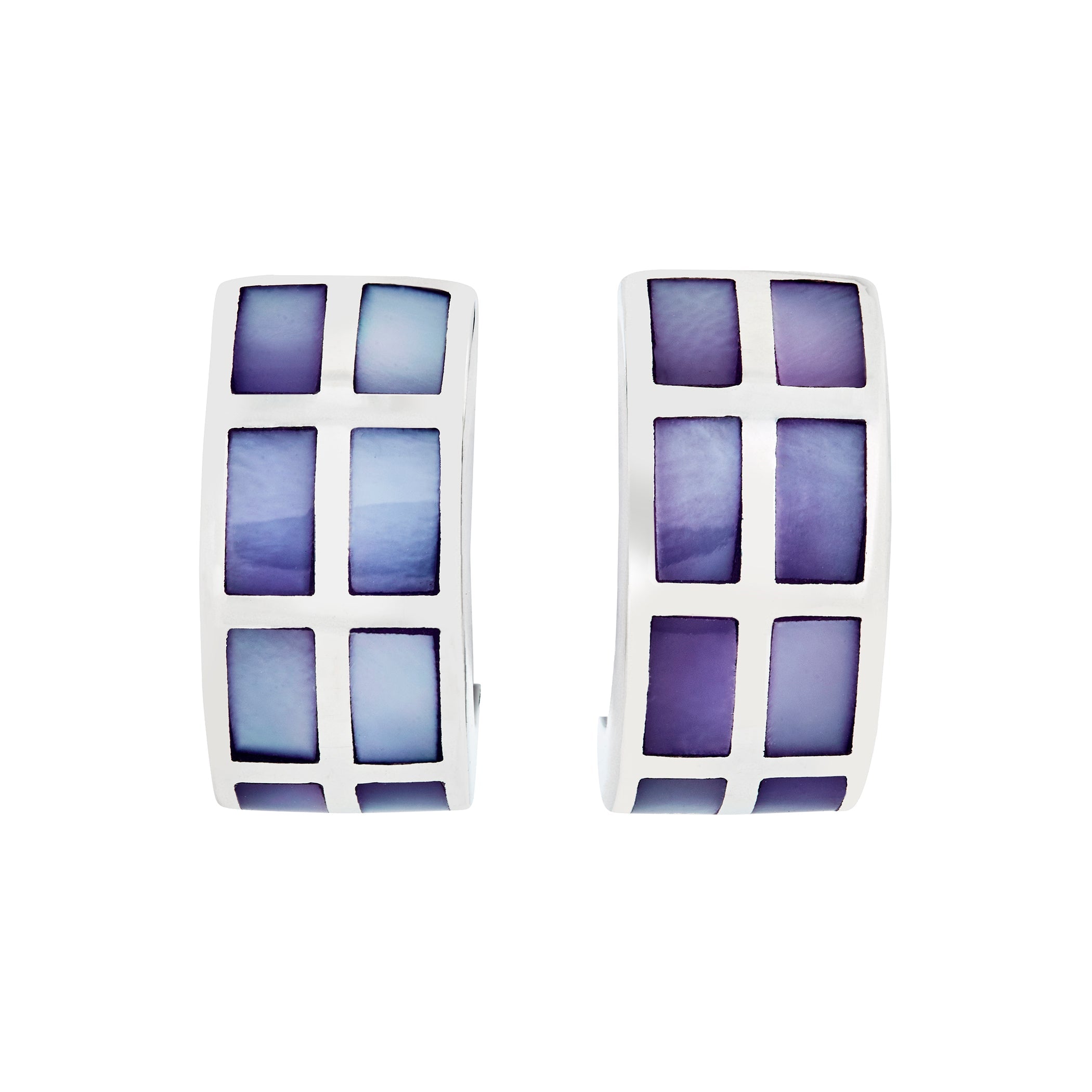 Dash Gemstone Sterling Silver Huggie Earrings