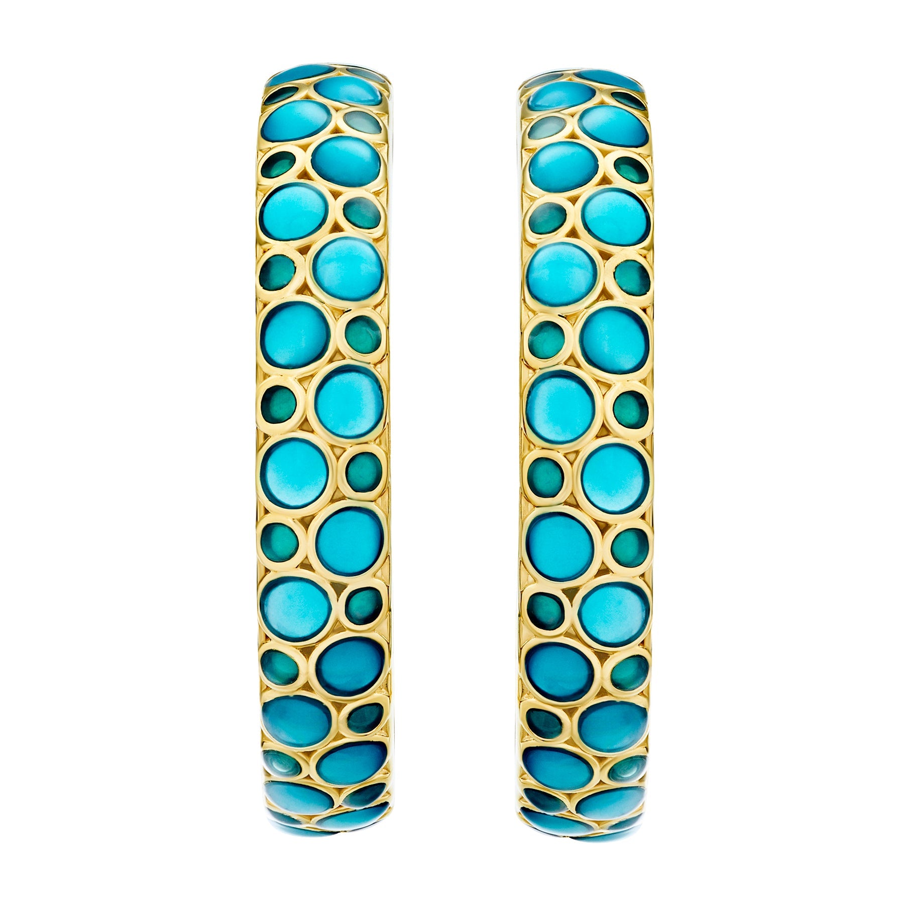 Bubble Hoop Gold Vermeil Sterling Earrings
