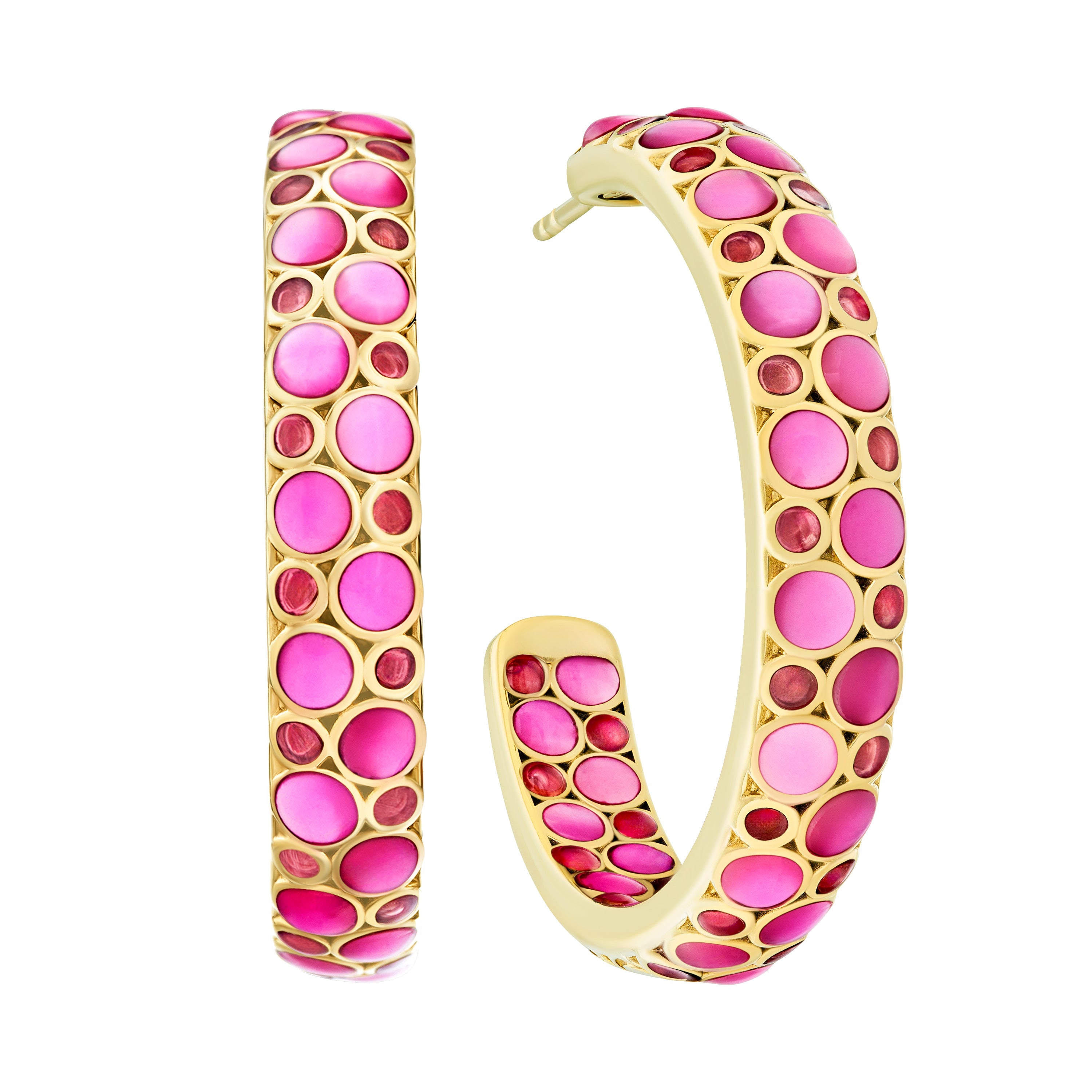 Bubble Hoop Gold Vermeil Sterling Earrings