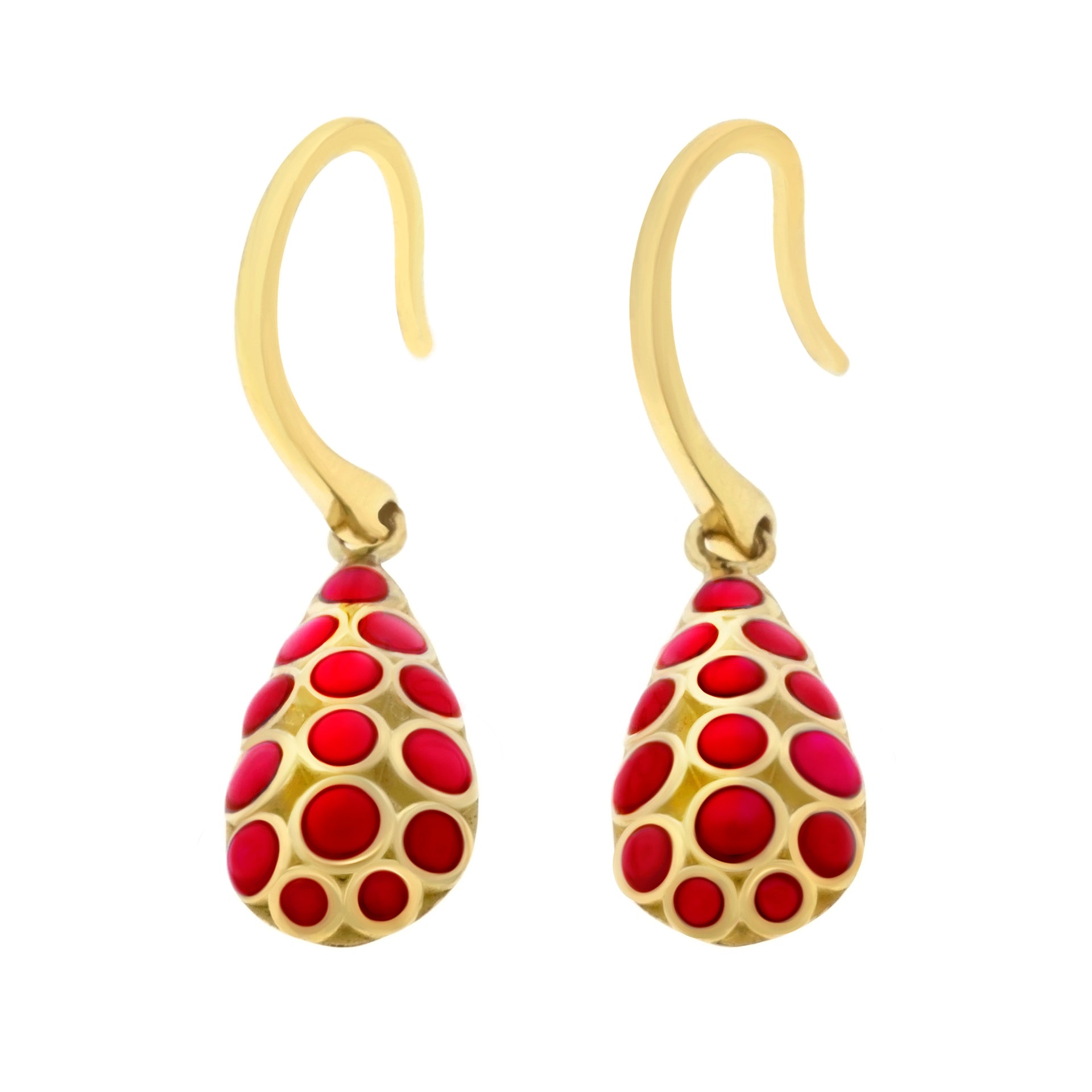 Bubble Teardrop Gold Vermeil Sterling Earrings