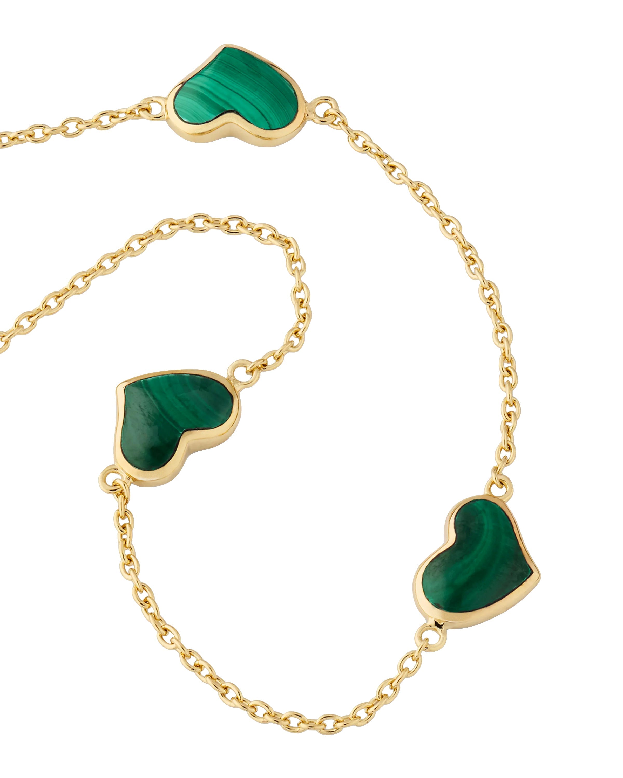 Triple Heart Gold Vermeil Sterling Necklace