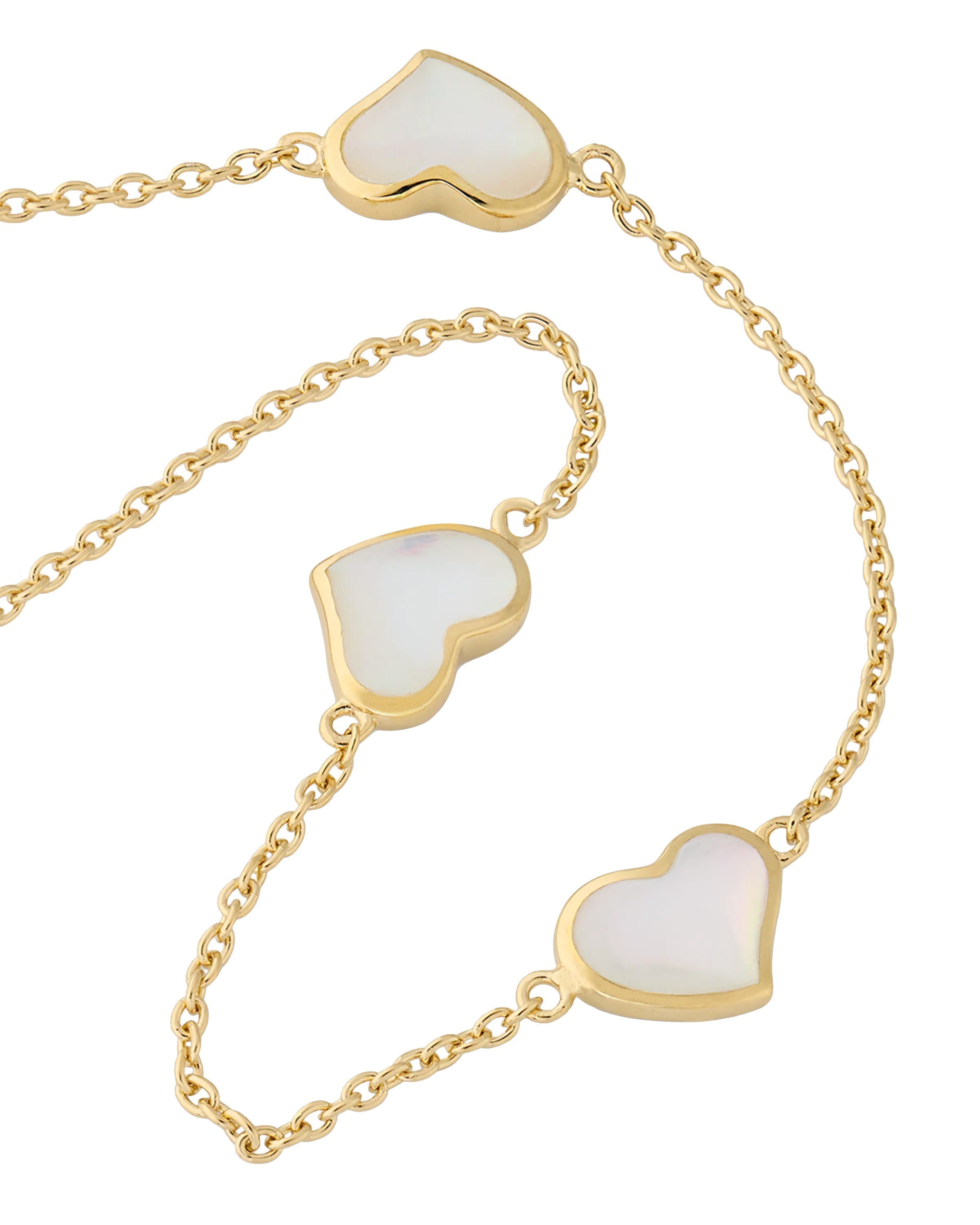 Triple Heart Gold Vermeil Sterling Necklace