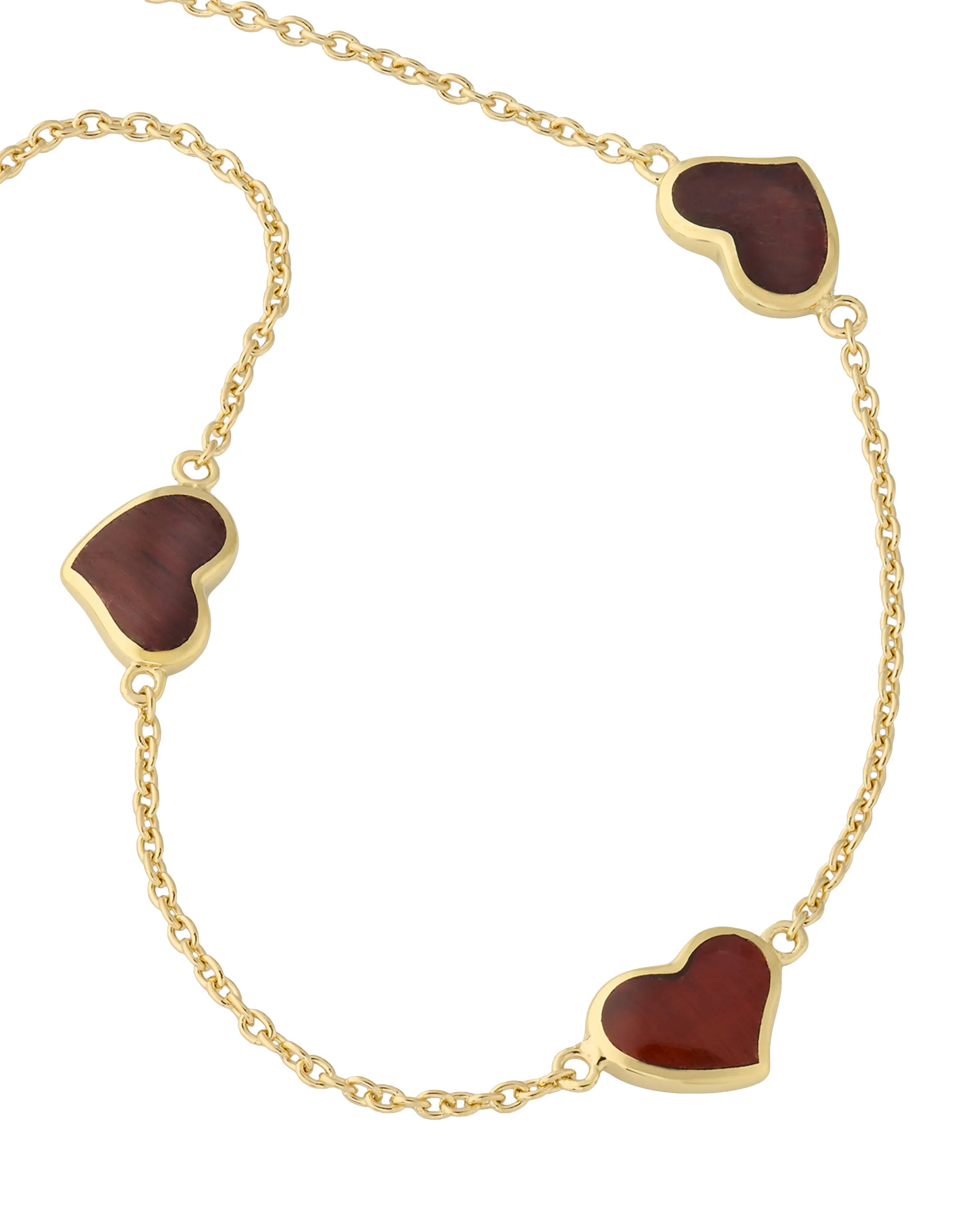 Triple Heart Gold Vermeil Sterling Necklace