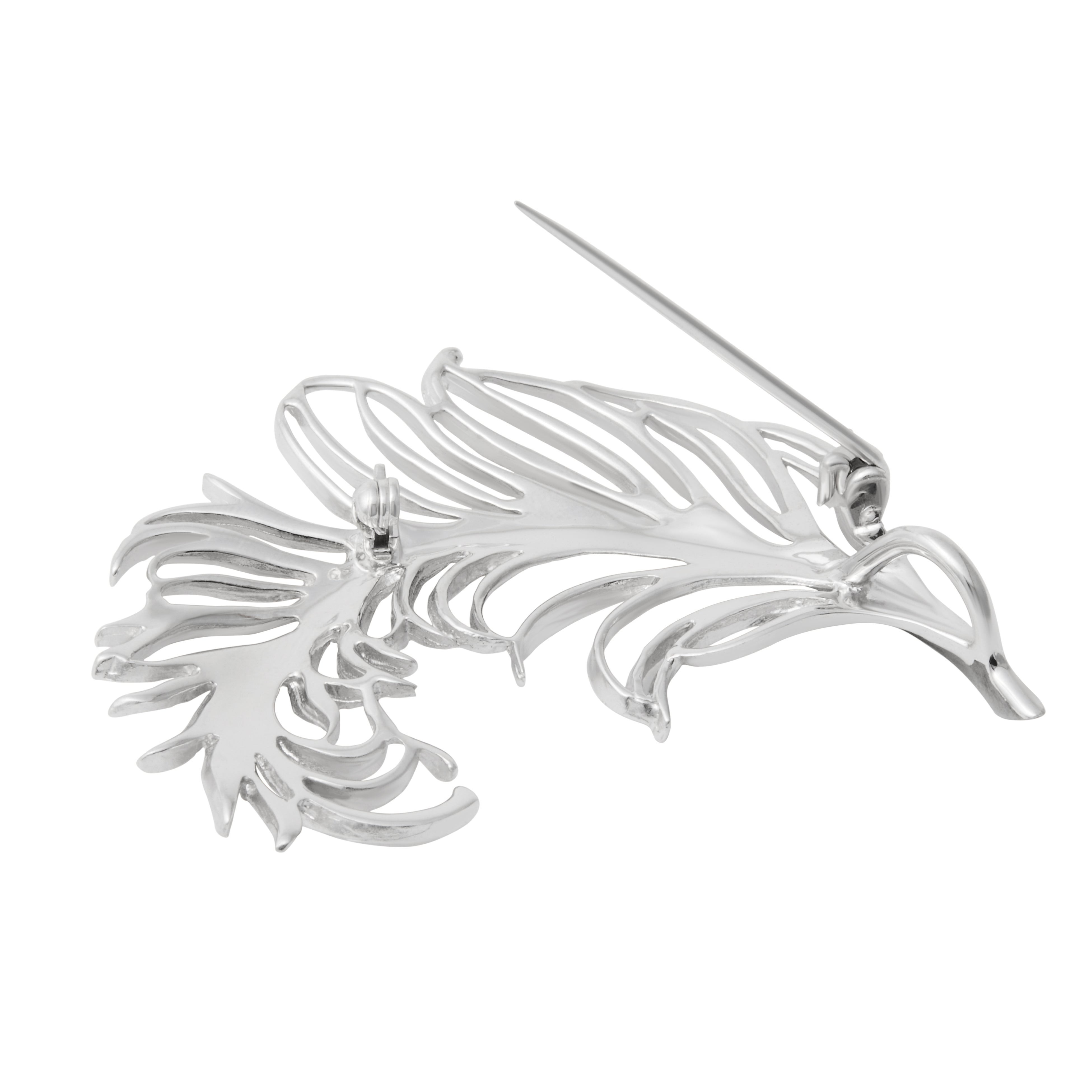 Sterling Feather Lapel Pin