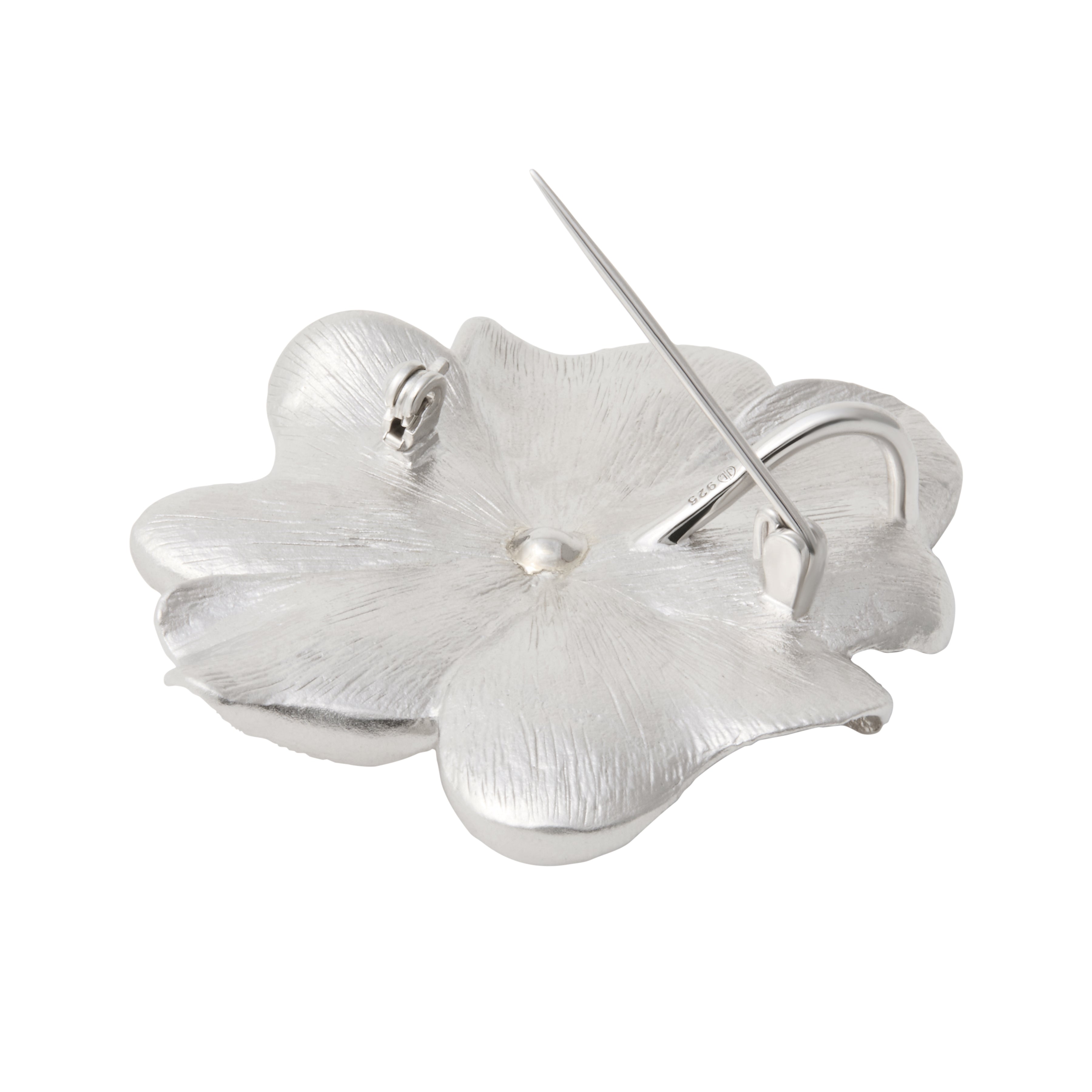 Sterling Flower Lapel Pin