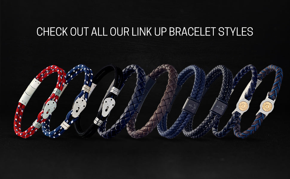Braided Leather Bracelet with Stainless Steel Magnetic Closure