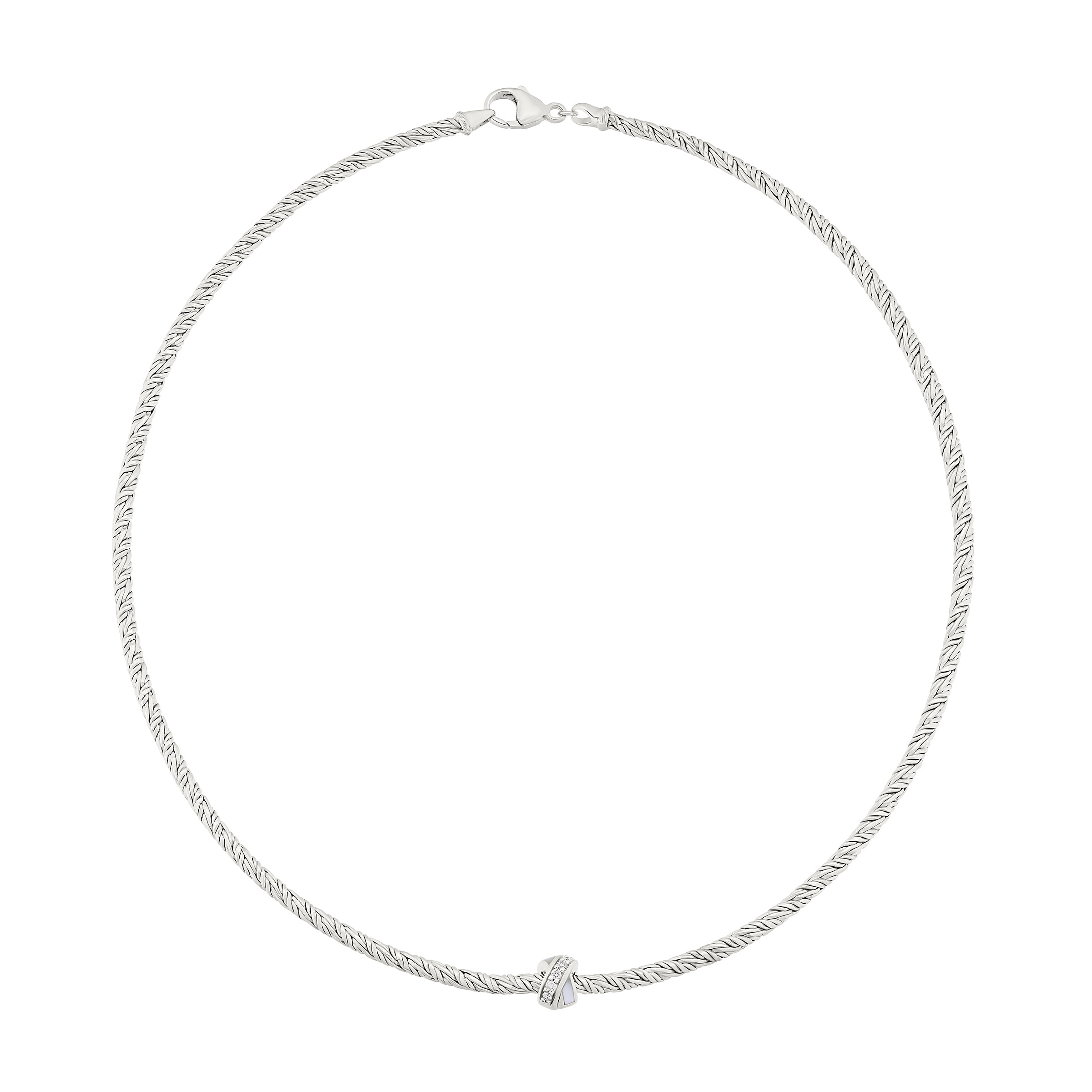 Marseille Sterling Silver Crossover Necklace