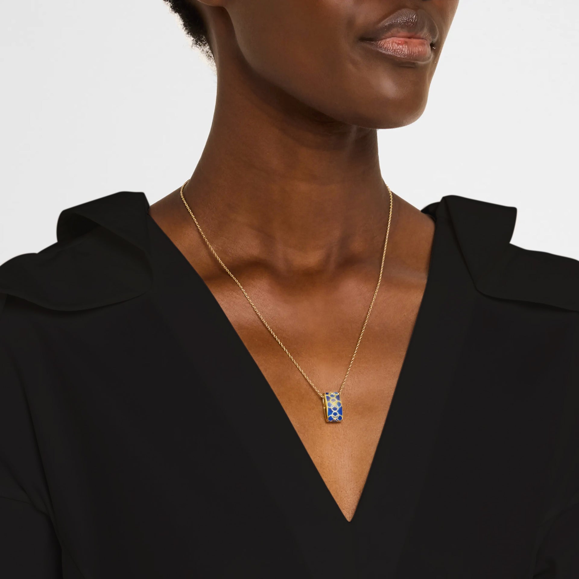 Petal Evening Gold Vermeil Sterling Pendant Necklace