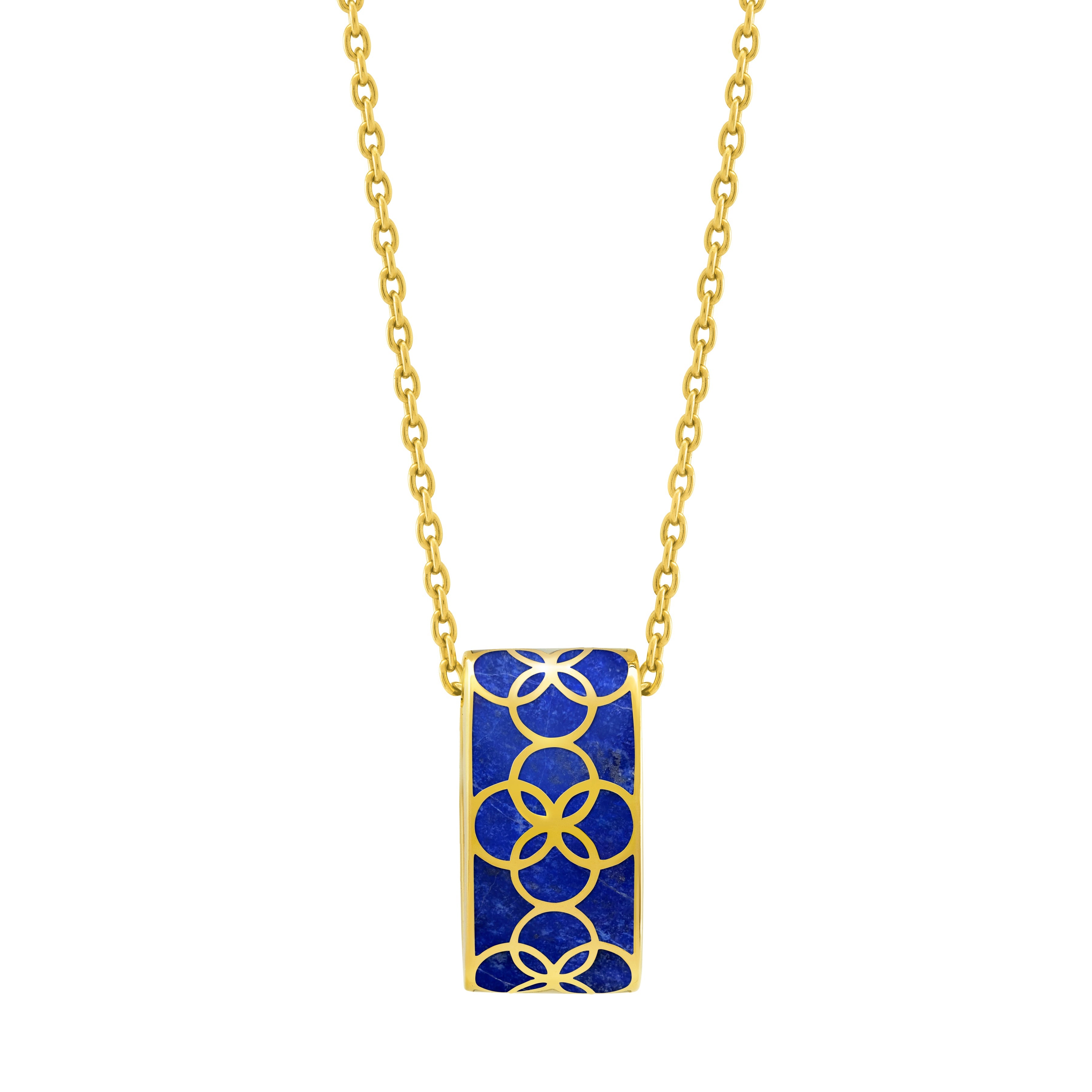 18K gold vermeil, lapis lazuli ground