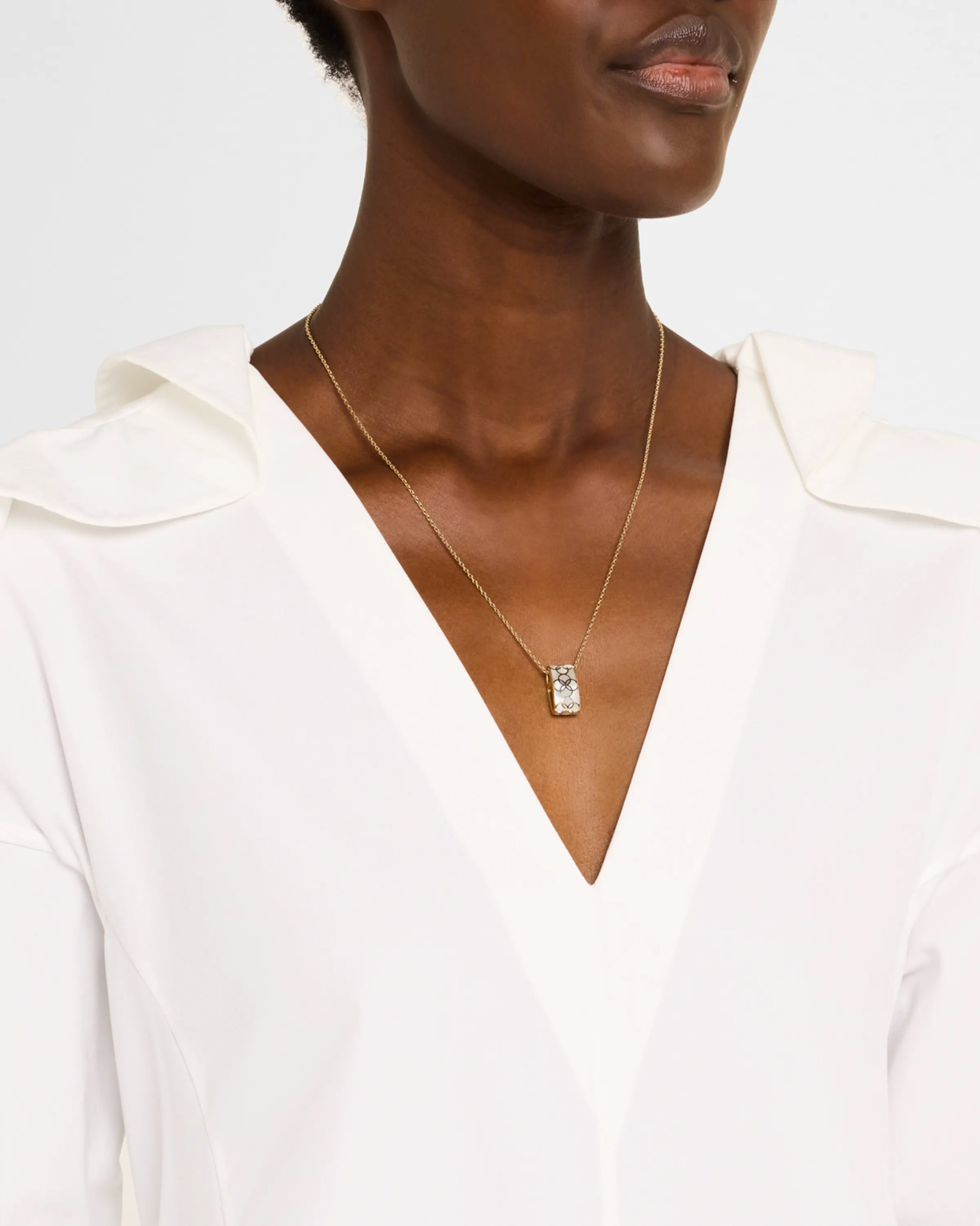 Petal Evening Gold Vermeil Sterling Pendant Necklace