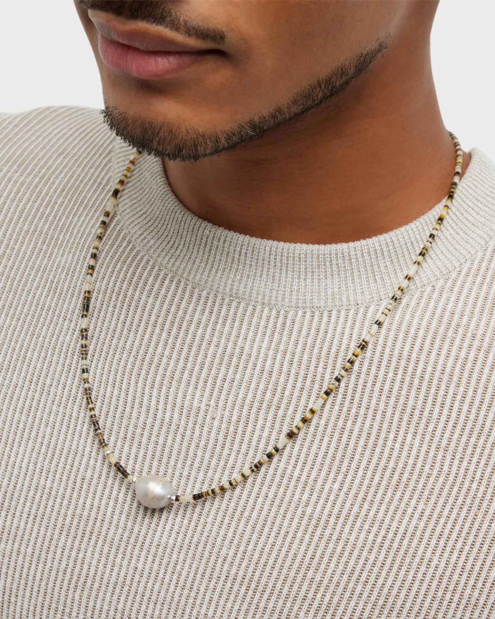 Shell Beaded Necklace & Freshwater Pearl