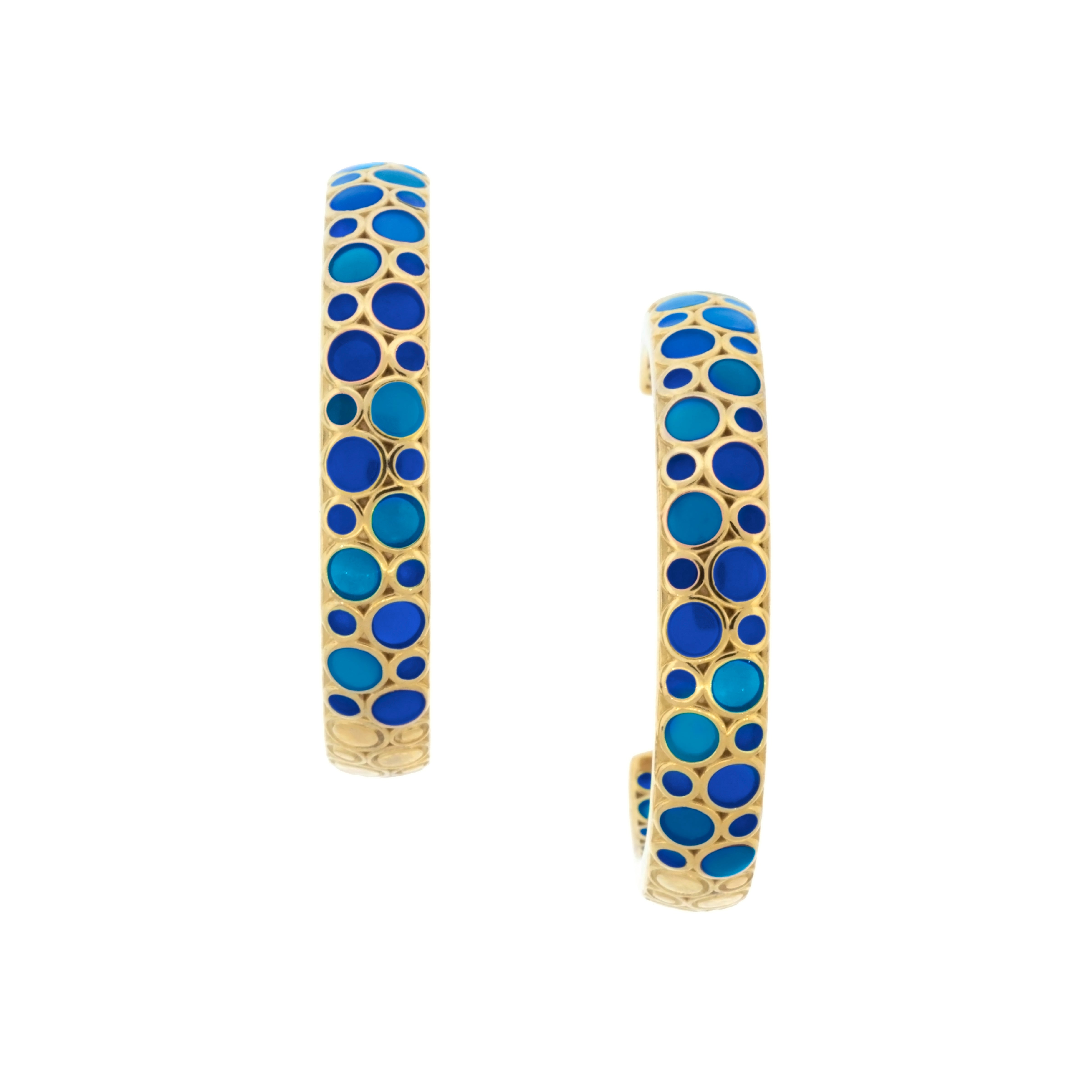 Bubble Hoop Gold Vermeil Sterling Earrings