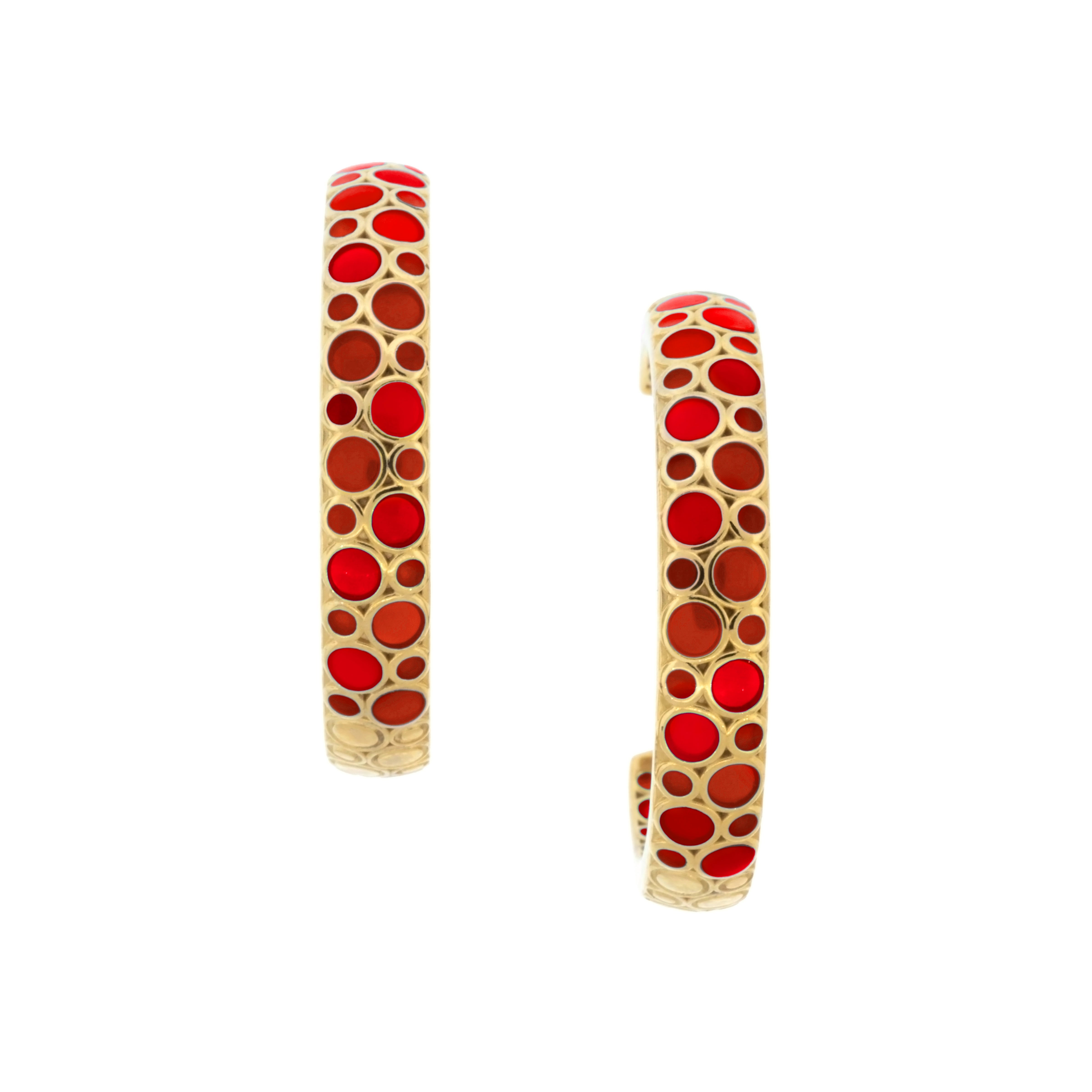 Bubble Hoop Gold Vermeil Sterling Earrings